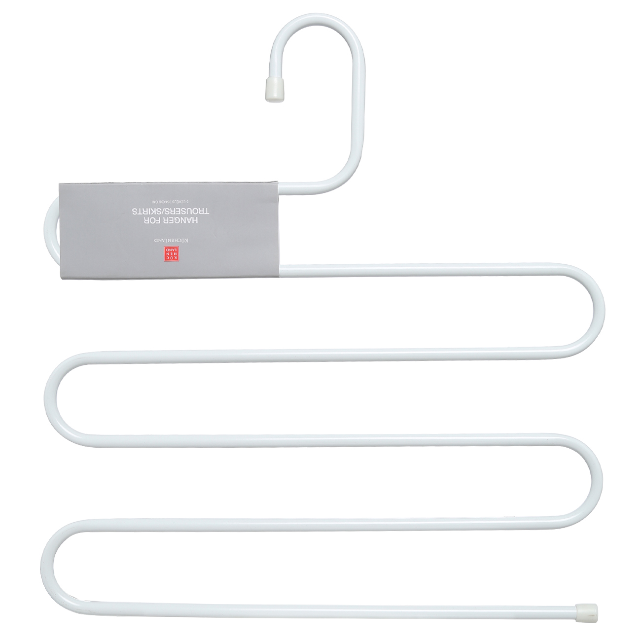 Hanger for trousers/skirts, 36 cm, 5 levels, metal, white, Colorful house, image-1