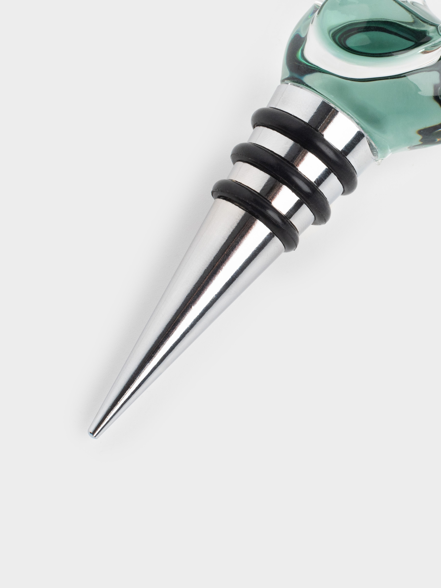Bottle stopper, 10 cm, metal / Glass, Blue Bird, Birds, image-2