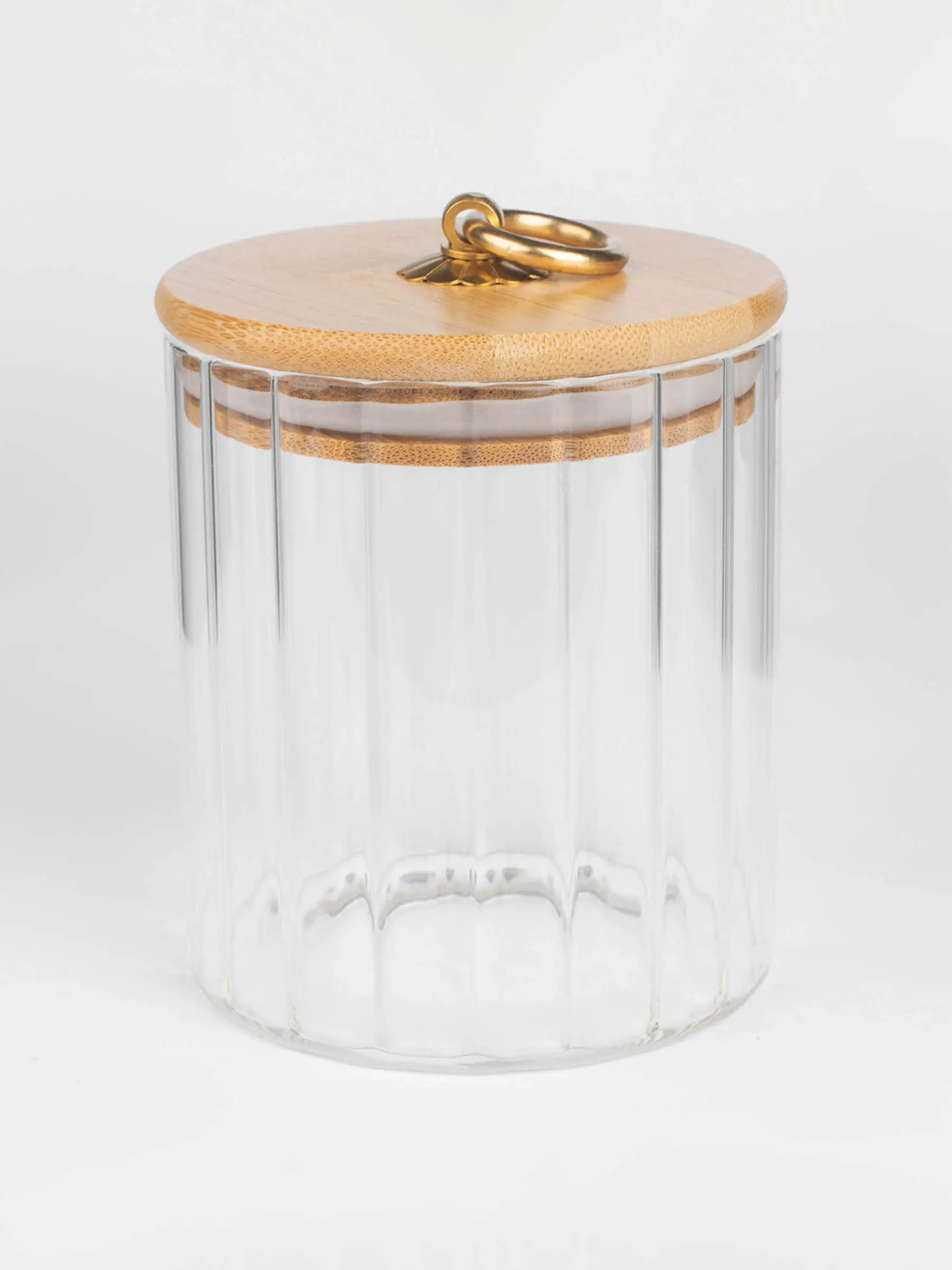 Can for bulk products, 500 ml, glass B / bamboo, Camellia