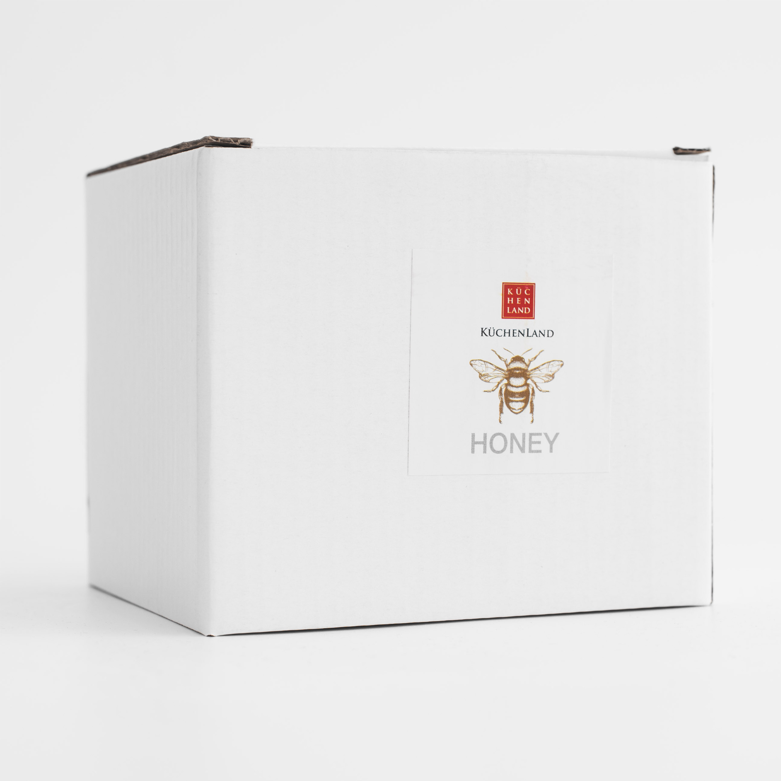 Mug, 400 ml, ceramic, milk - gold, Bee, Honey