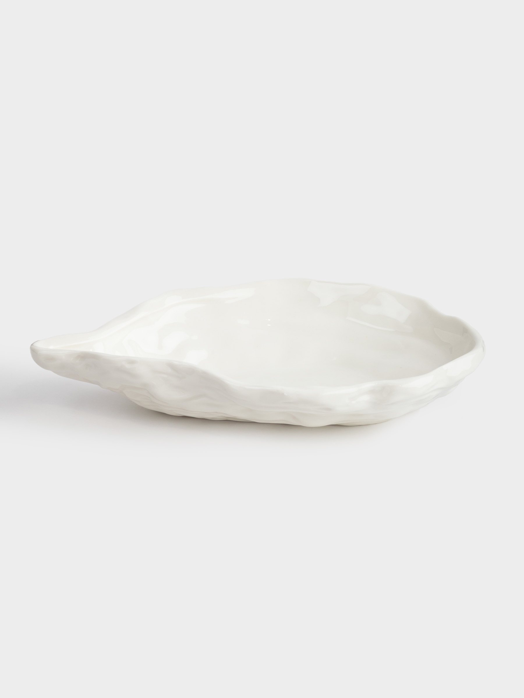 Dish, 23x14 cm, porcelain P, white, Oyster, Shellfish, image-1