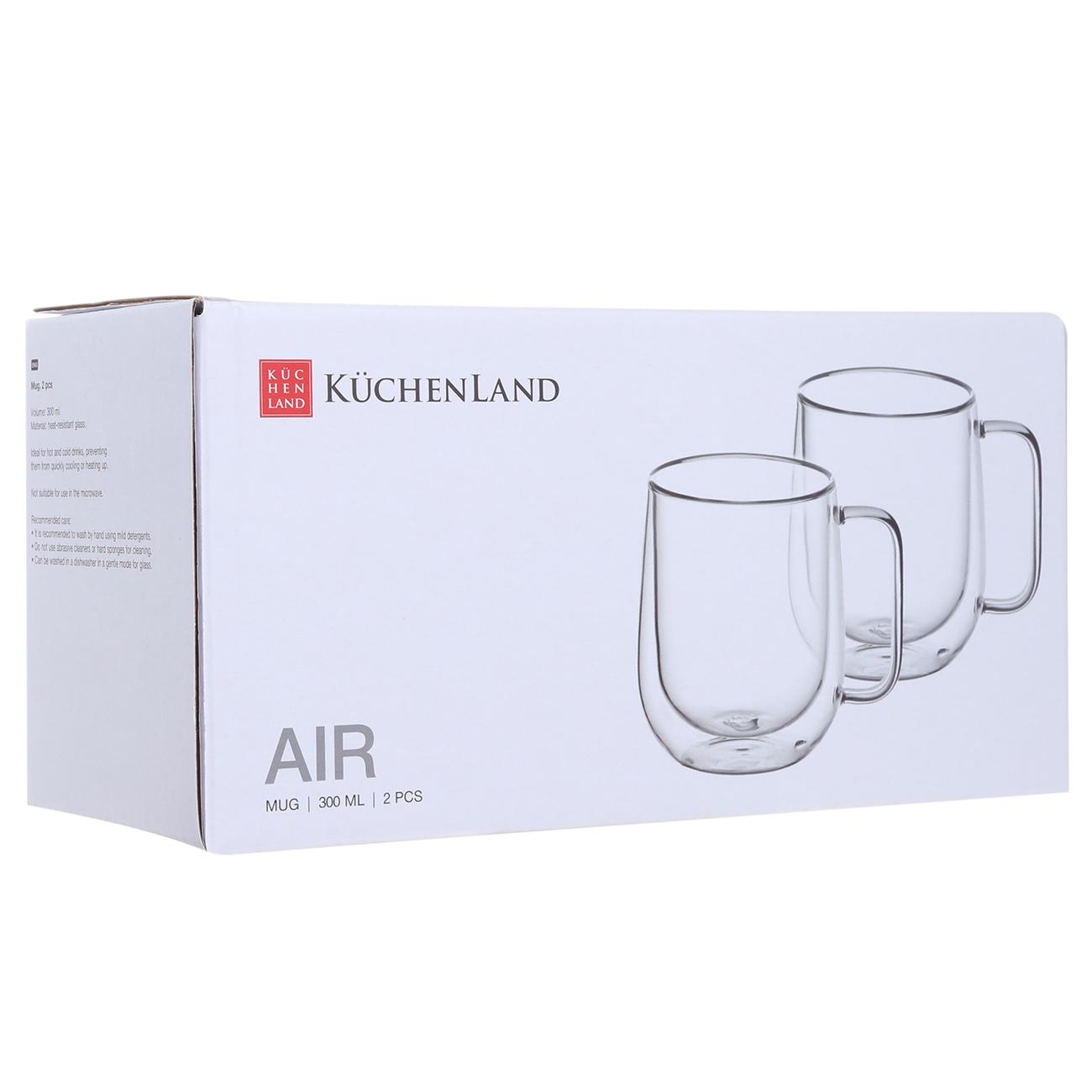 Mug, 300 ml, 2 pcs, glass T, Air, image-1