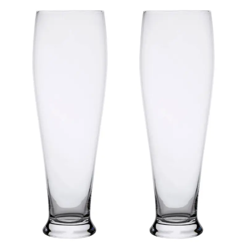 Beer glass, 23 cm, 650 ml, 2 pcs, glass, Clear
