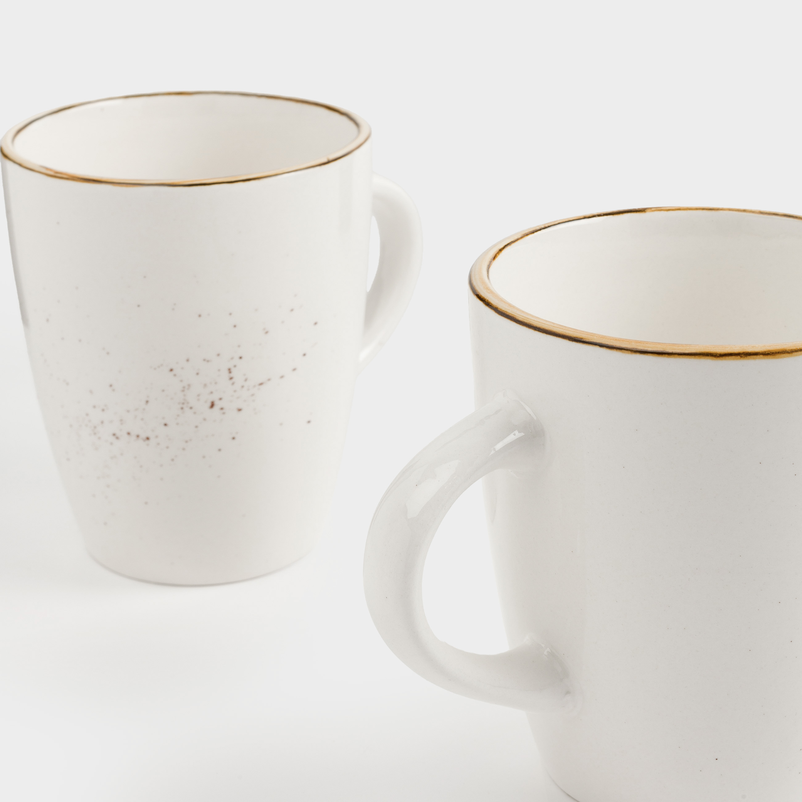 Mug, 350 ml, 2 pcs, milk, speckled, Roxas, image-6
