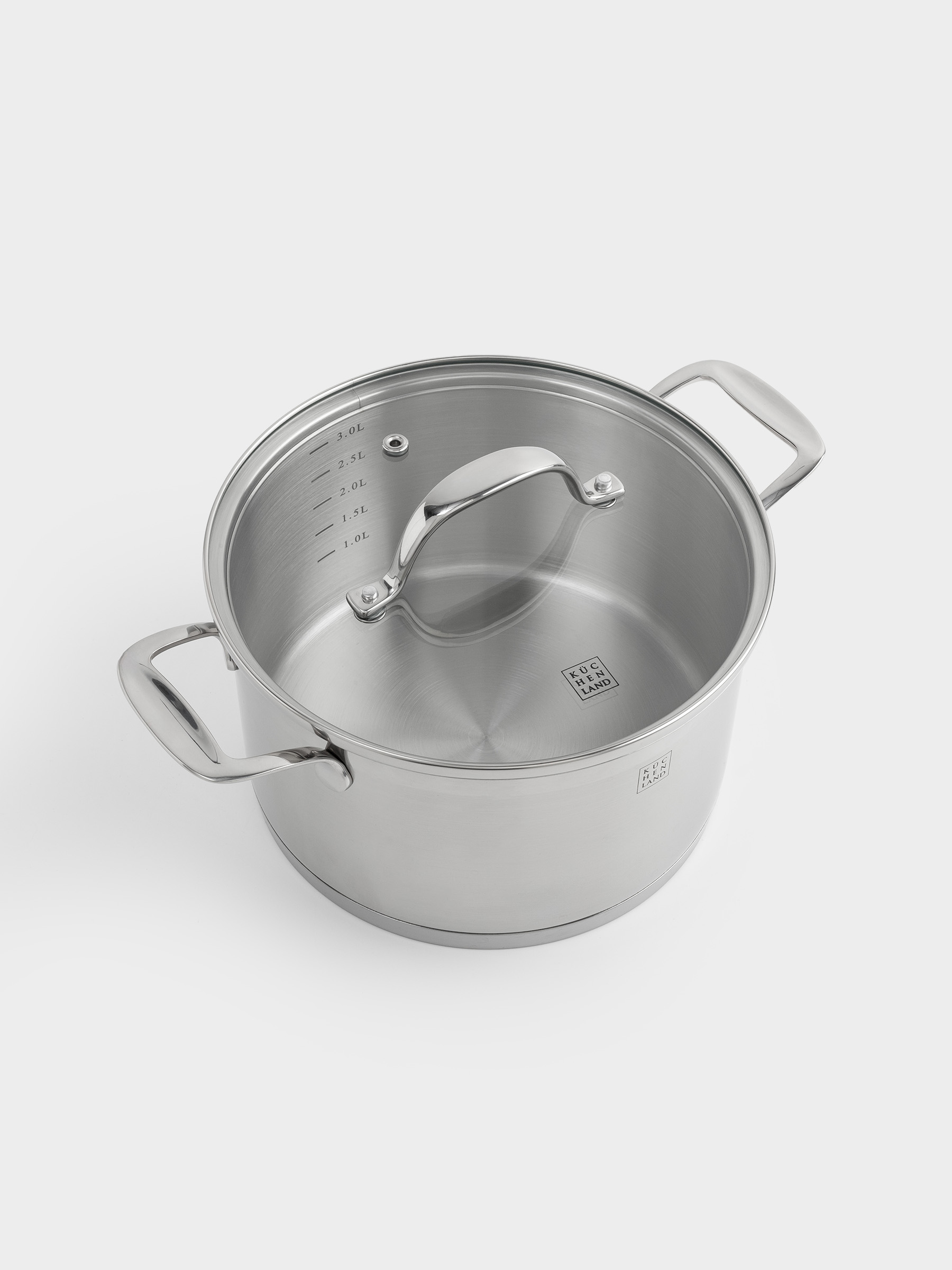 Pot, 20 cm, 3.5 l, with lid, Silver Stone, image-5