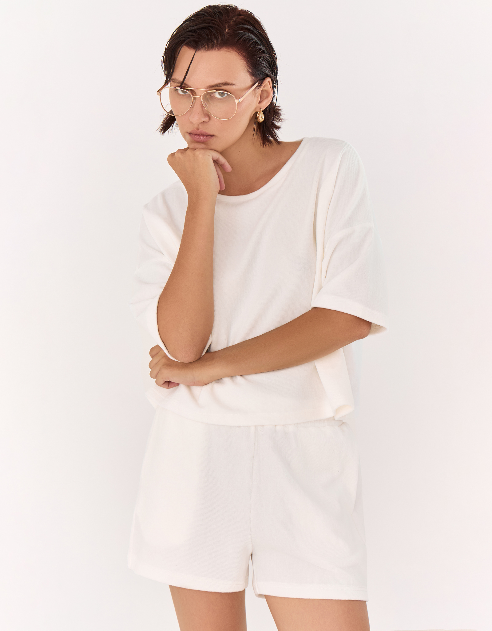 Women's T-shirt, size M, cotton / polyester, white, Peggy, image-0