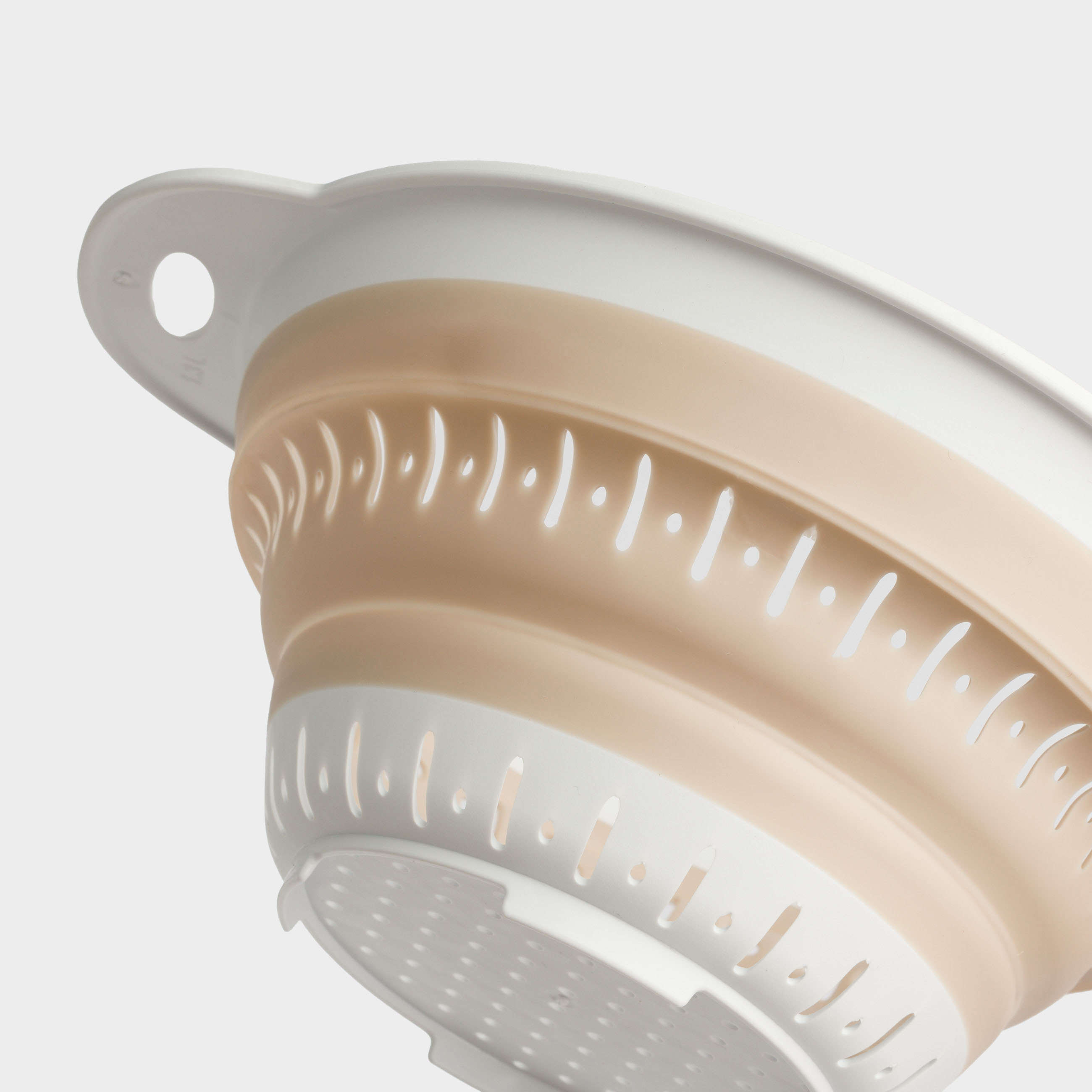 Colander, 20 cm, foldable, plastic / rubber, round, beige, Foldaway, image-5