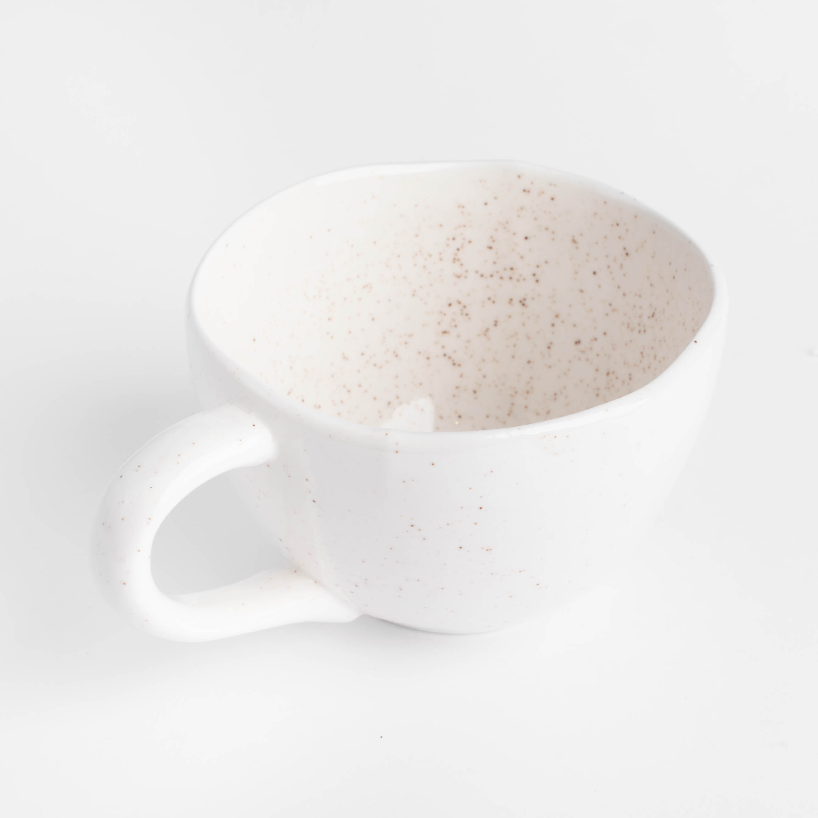 Mug, 450 ml, porcelain P, milk, speckled, I love you, Delicia, image-2