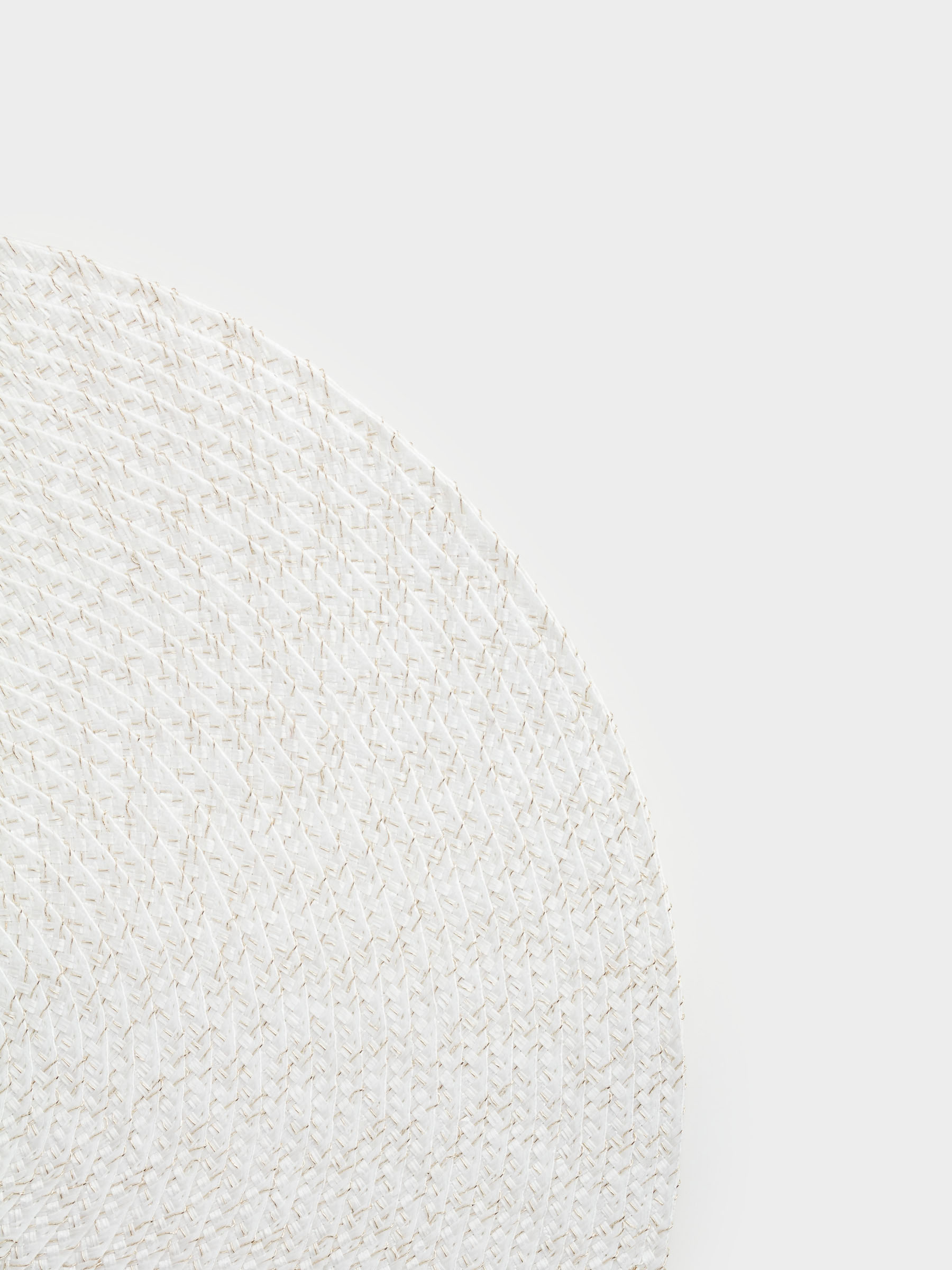 Placemat, 38 cm, polyester, round, milky, Ring mix, image-2