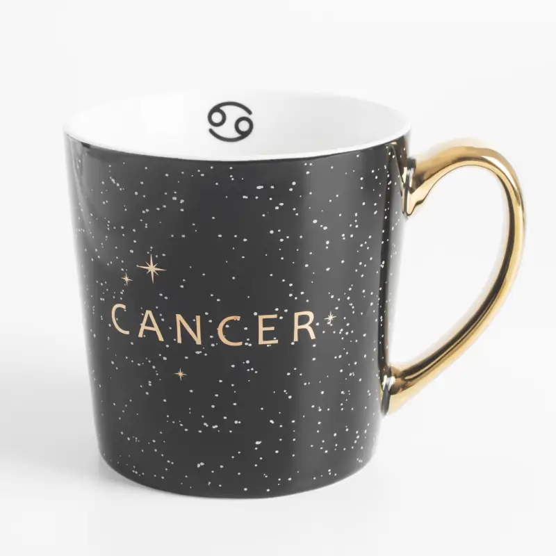 Mug, 500 ml, porcelain N, black, Cancer, Zodiac ,image-0