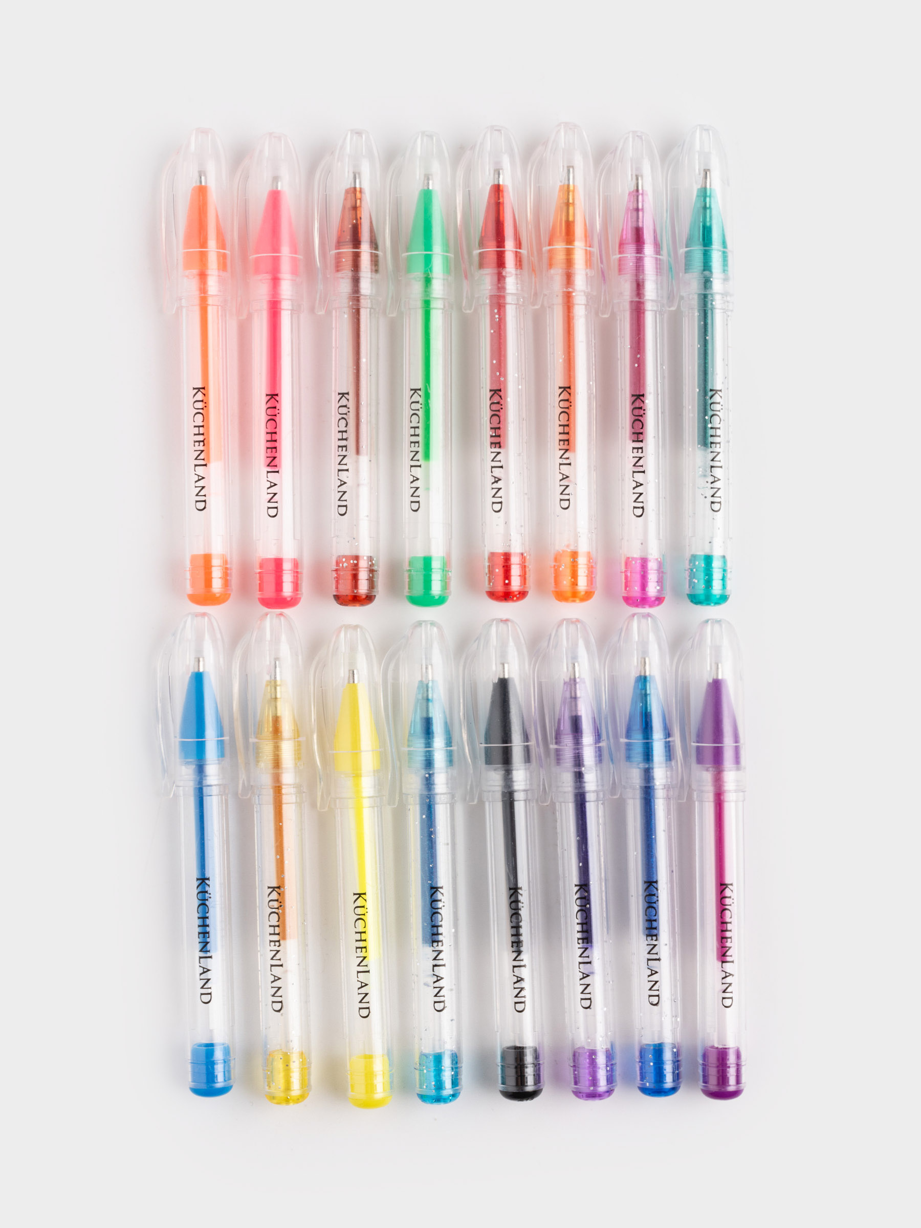 Set of gel pens, 16 pcs, plastic, colored, Little, Draw, image-2