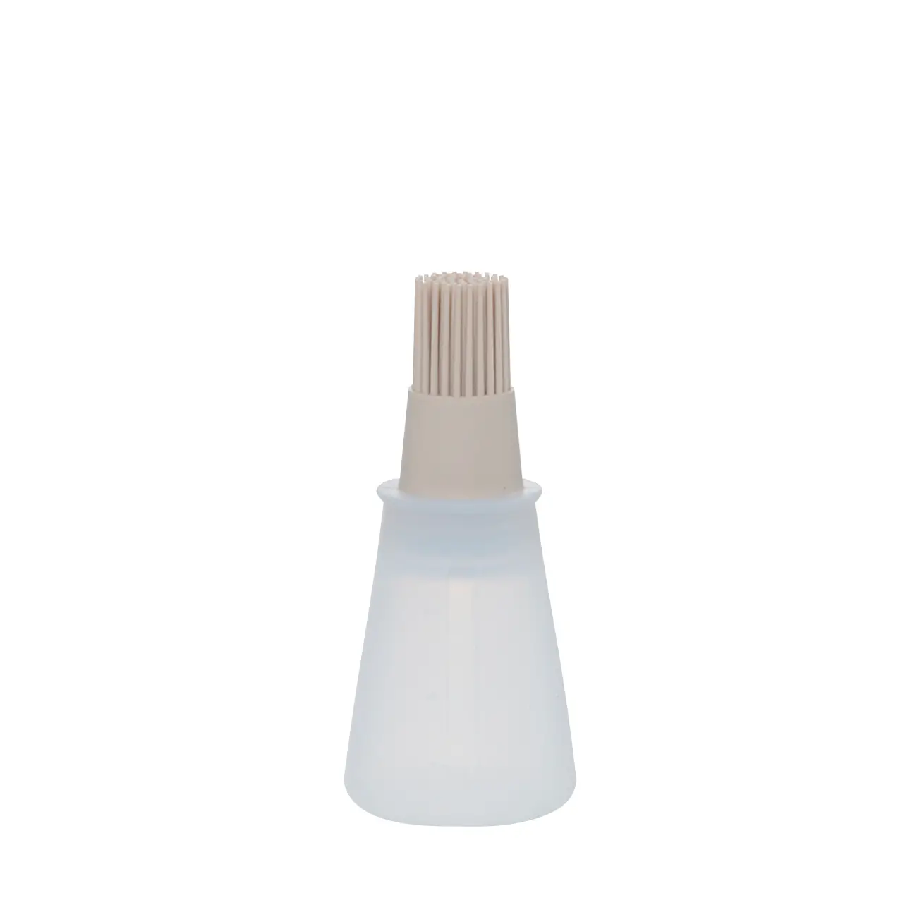 Oil container, 60 ml, with brush, silicone, Beige, Bakery, image-0
