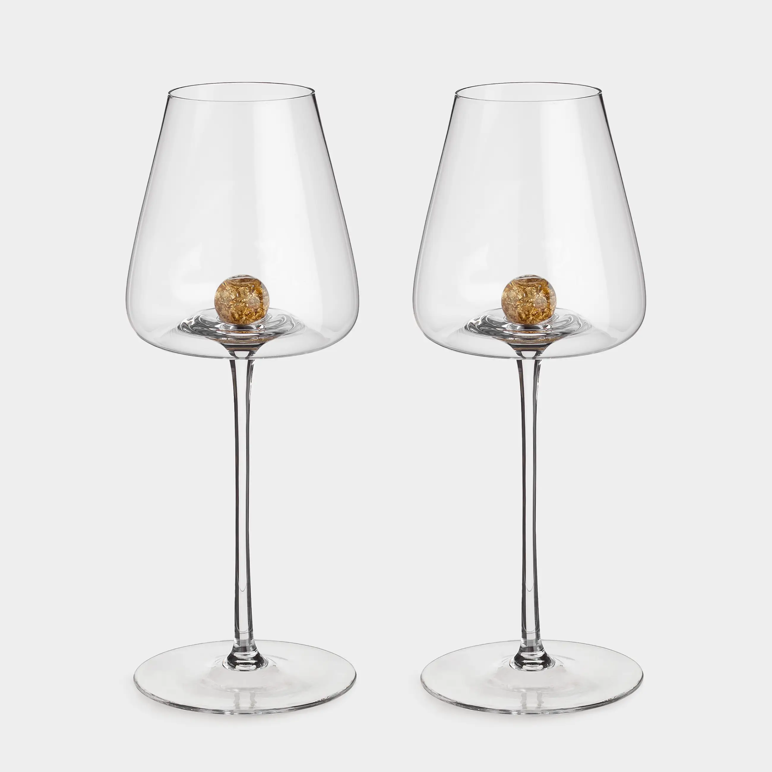 Drinking glass, 480 ml, 2 pcs, Crystal glass, Amber ball, Sorento