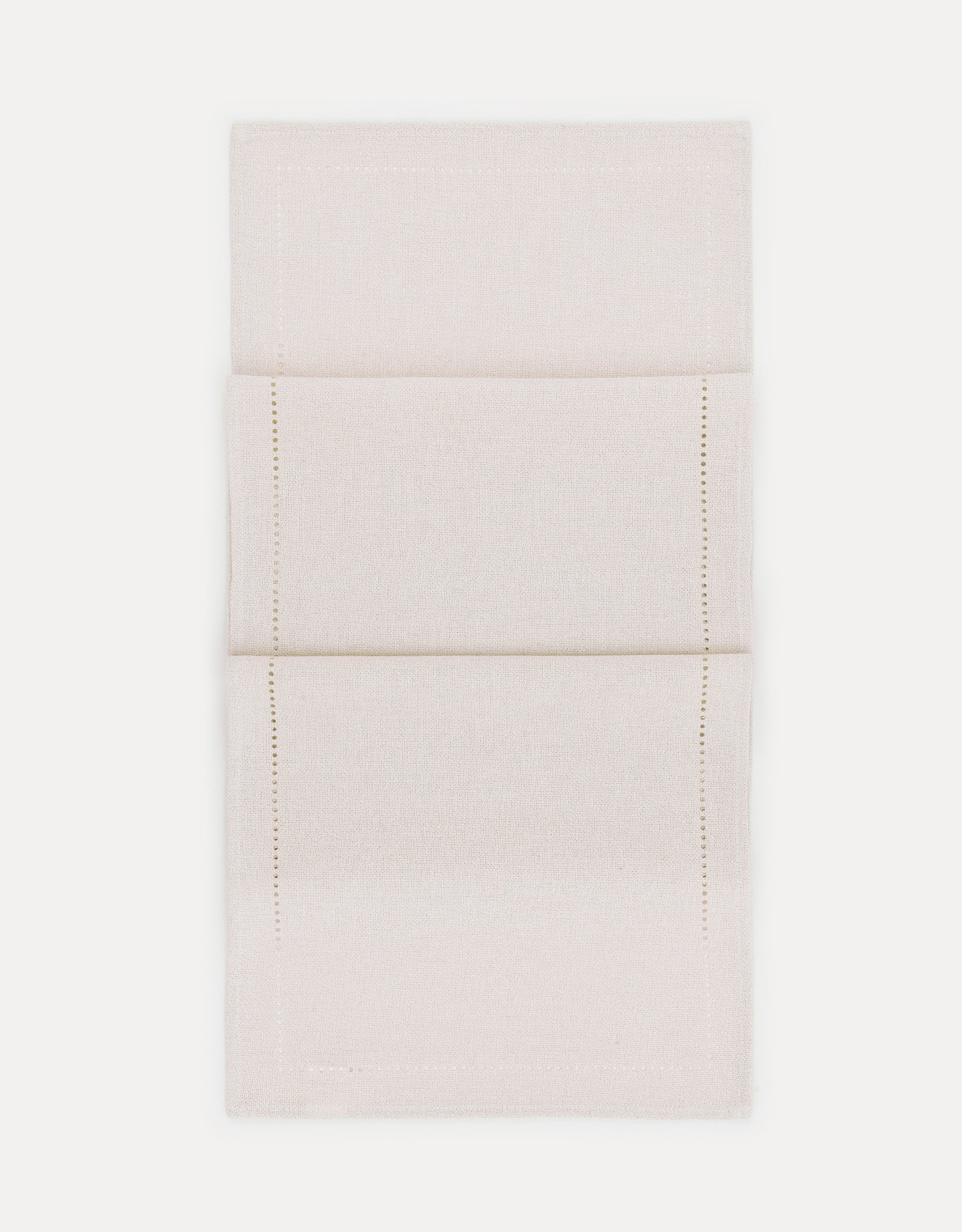 Table runner, 40x160 cm, polyester, silver-cream, Hemstitch