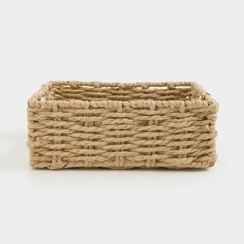 Napkin basket, 18x18 cm, braided, cellulose, Square, Braided