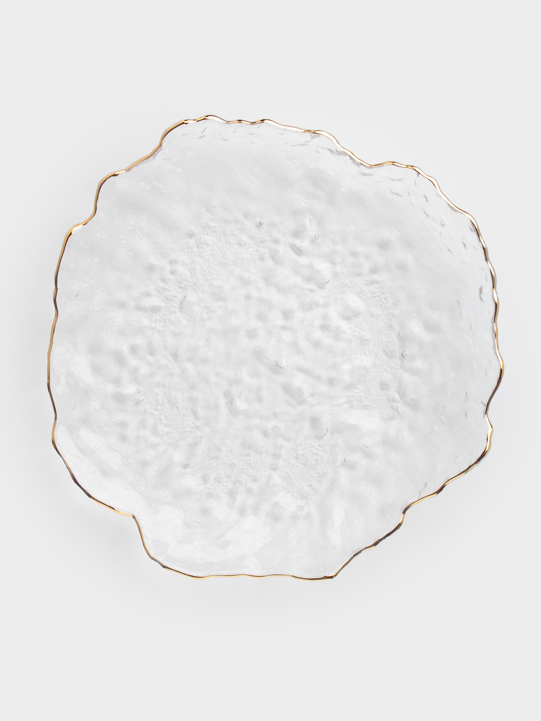 Dish, 30 cm, glass, with golden edging, Nautilus gold, image-2