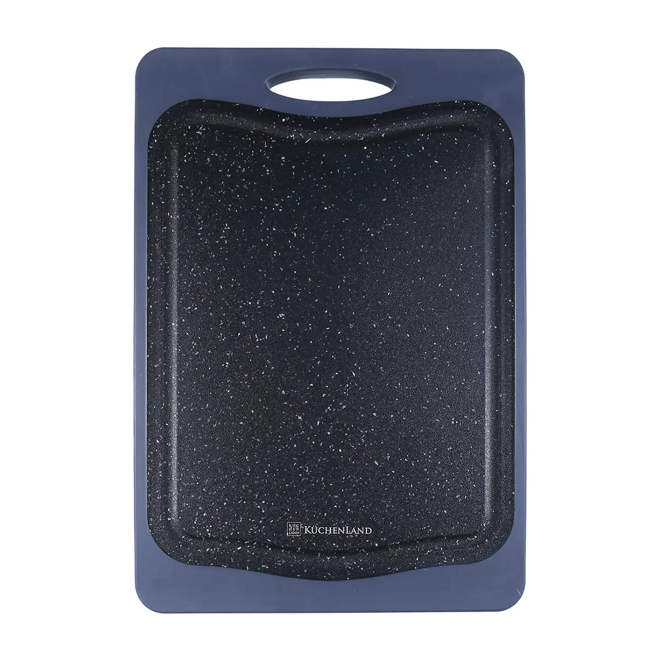 Chopping board, 28,5х20 cm, 2-sided, Bamboo/Plastic, black, Marble Bamboo, image-0