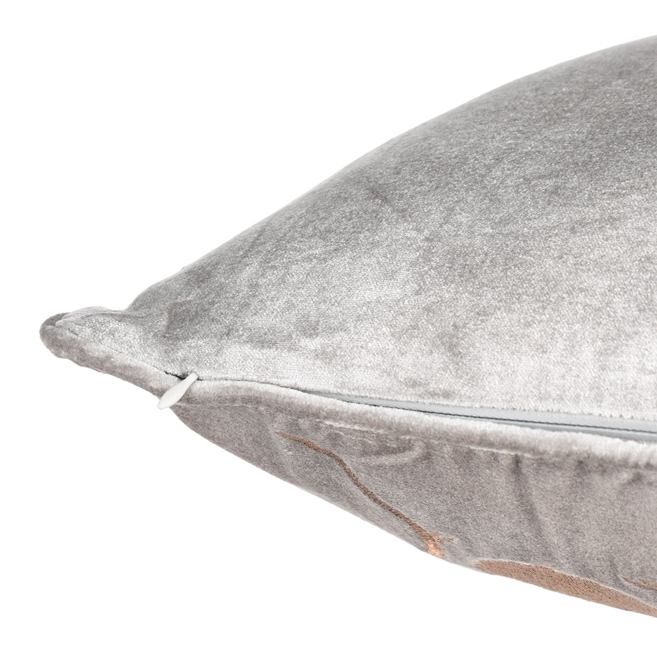 Decorative pillow, 50x50 cm, corduroy / beads, beige-gray, Bugs, Bugs