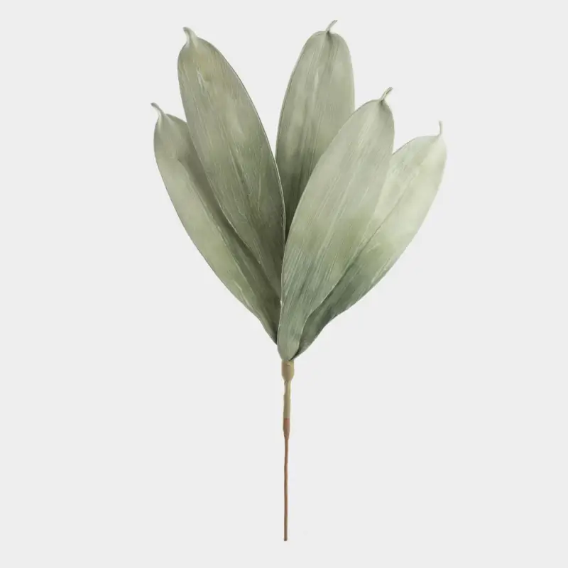 Decorative branch, 73 cm, foam/paper, Green aspidistra, Leaves decor