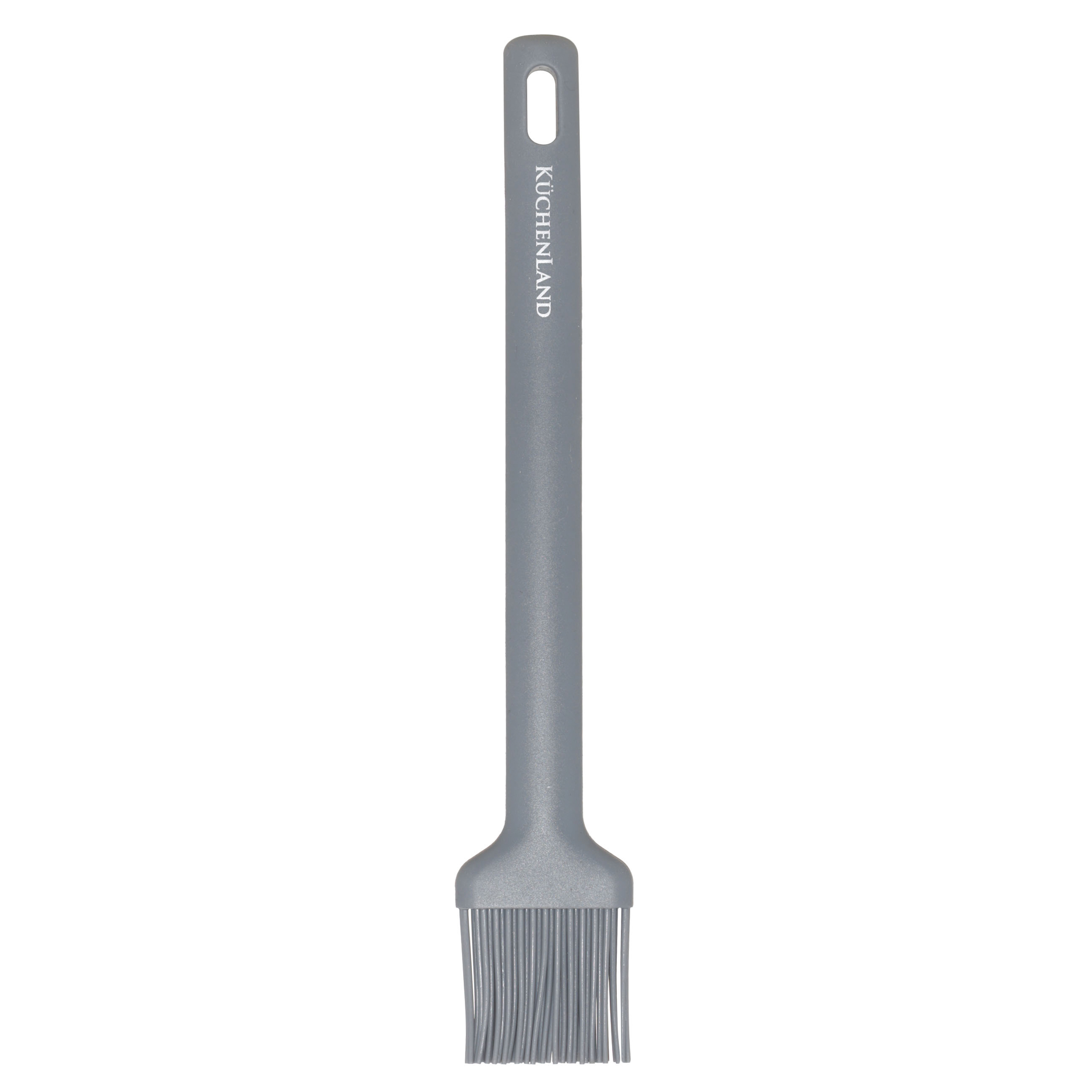 Cooking brush, 27 cm, silicone, grey, Grey steel, image-0