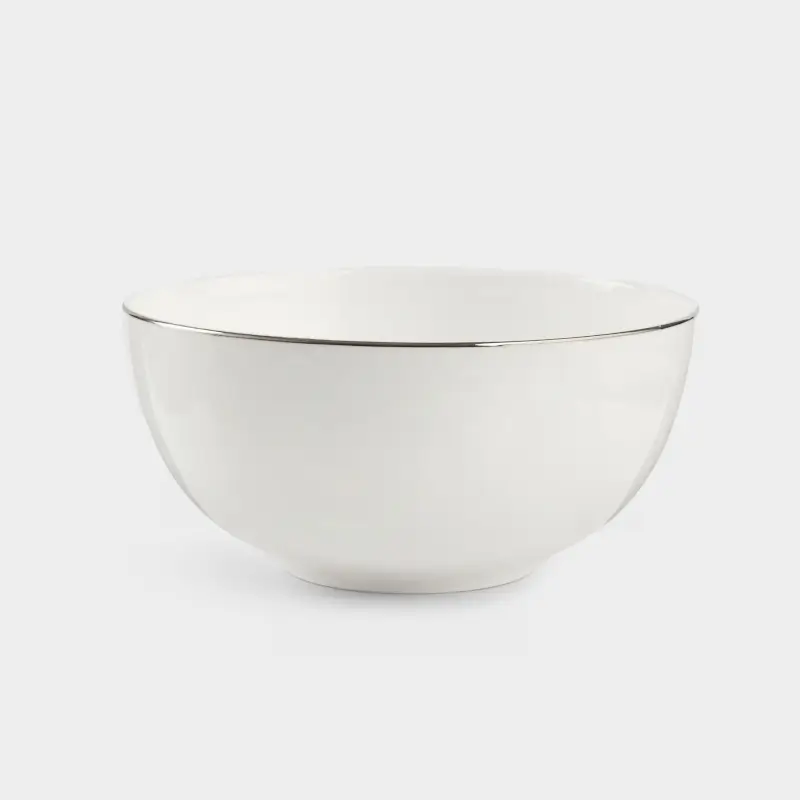 Salad bowl, 15x7 cm, 700 ml, porcelain F, white, Ideal silver ,image-0