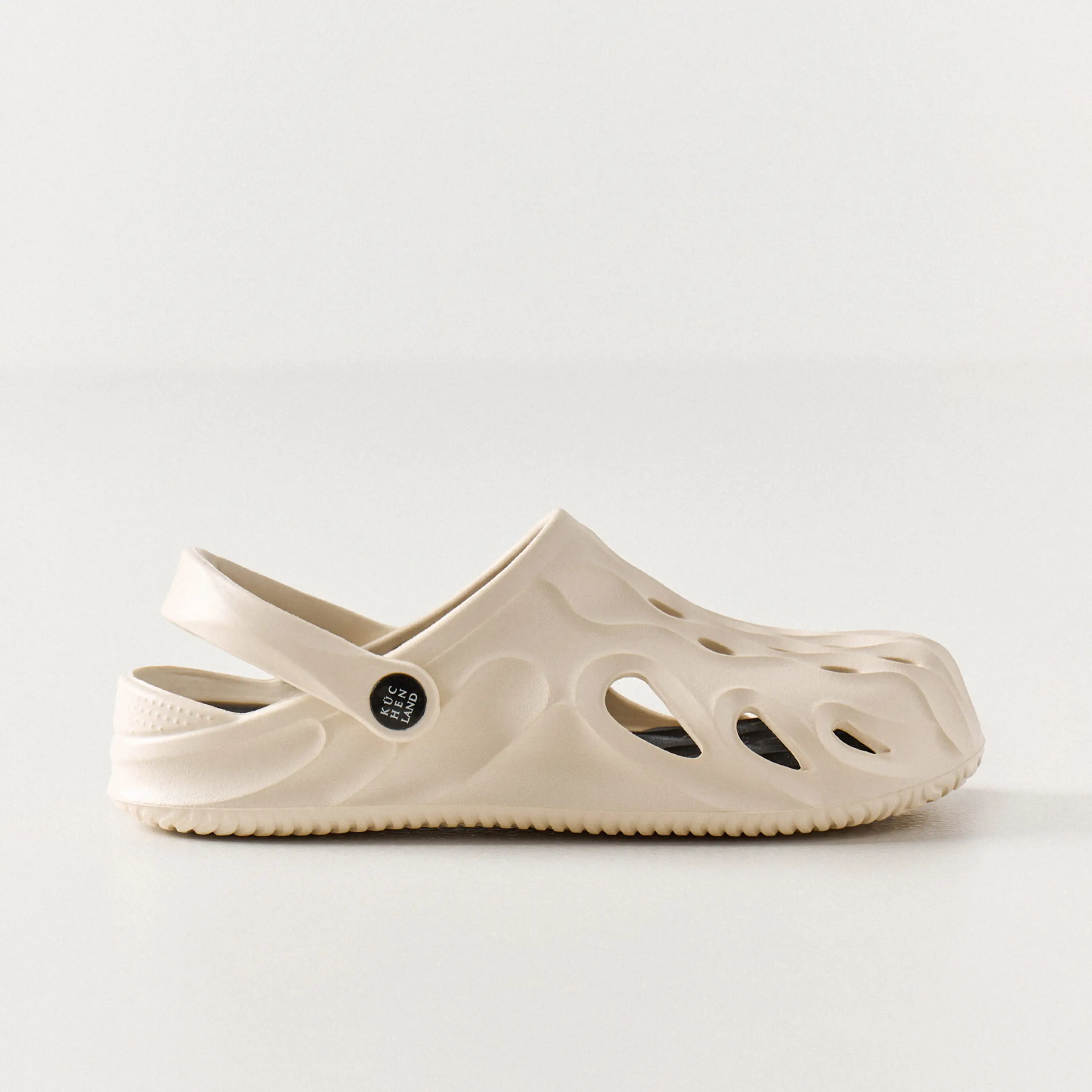 Clogs, size 35-36, EVA, beige and black, Sabot