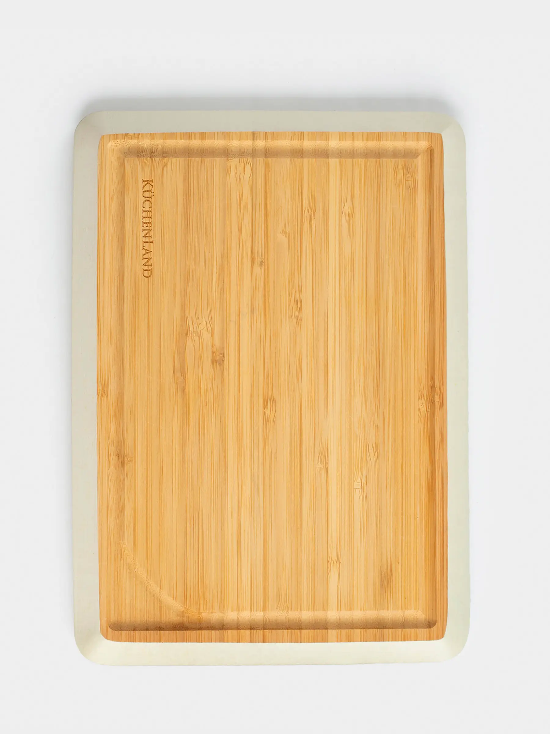 Cutting board, 28x20 cm, bamboo, rectangular, gray edging, Bamboo