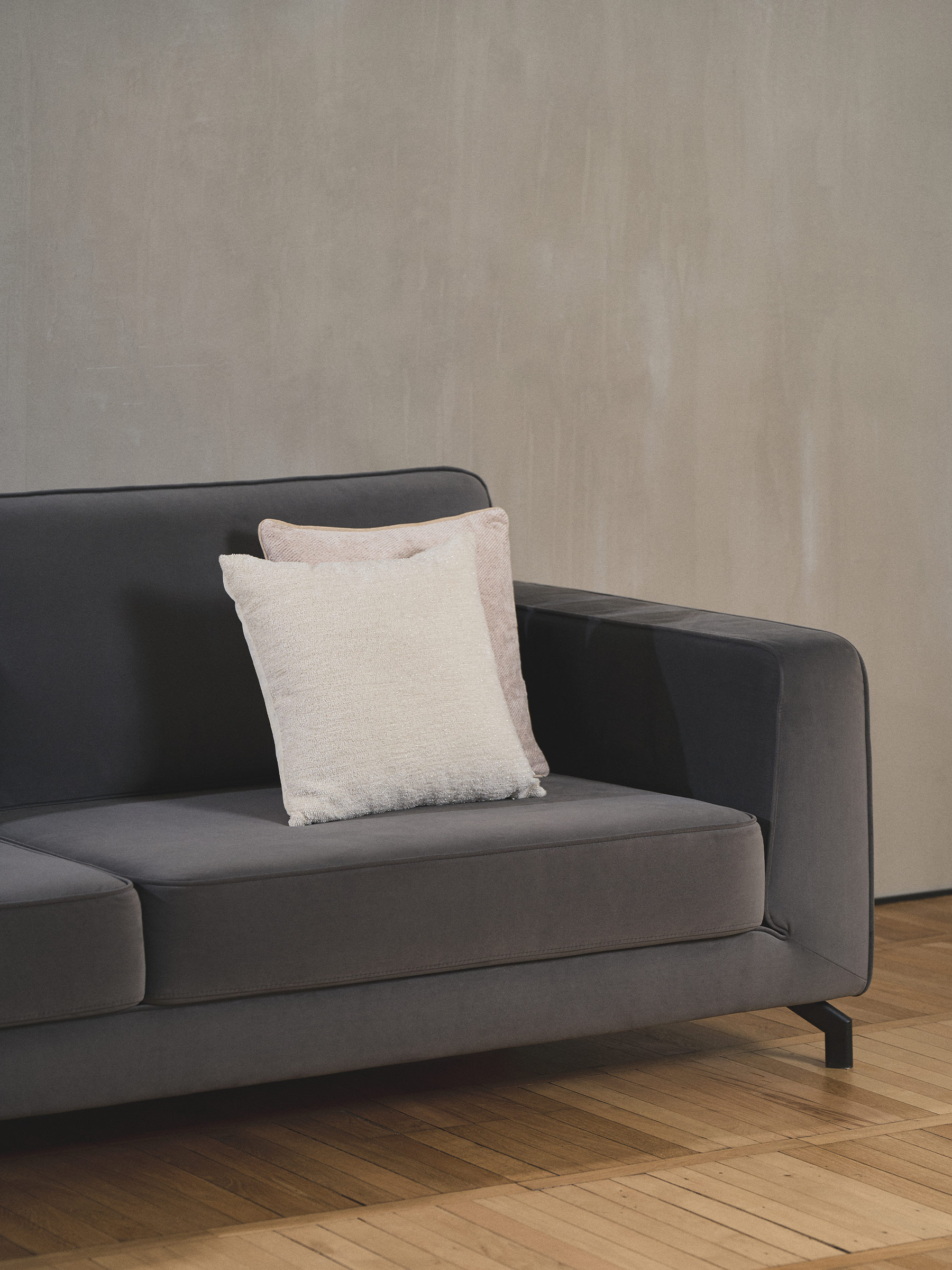 Decorative pillow, 45x45 cm, velvet, milky, Velvet, image-7