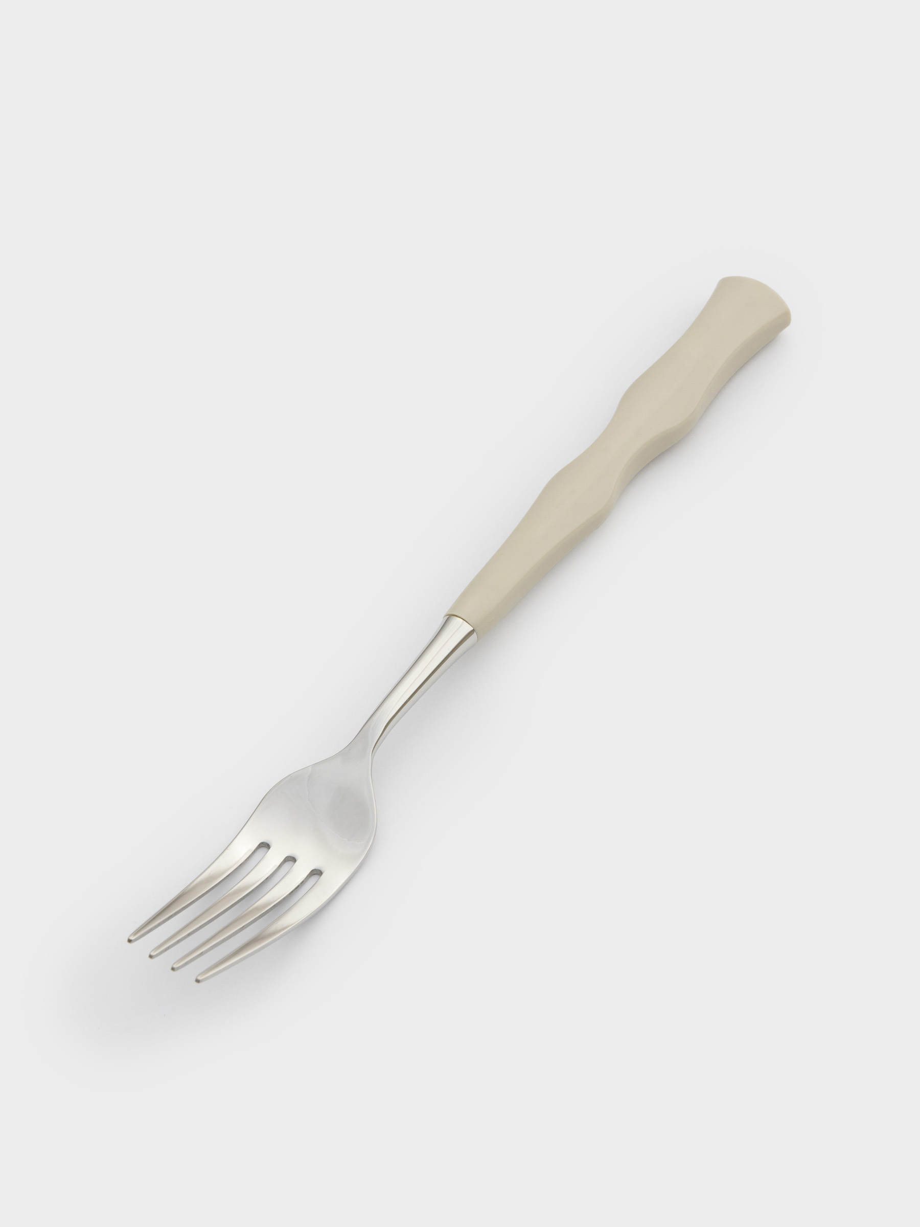 Dining fork, 2 pcs, steel / plastic, beige, Bends, Toronto, image-1