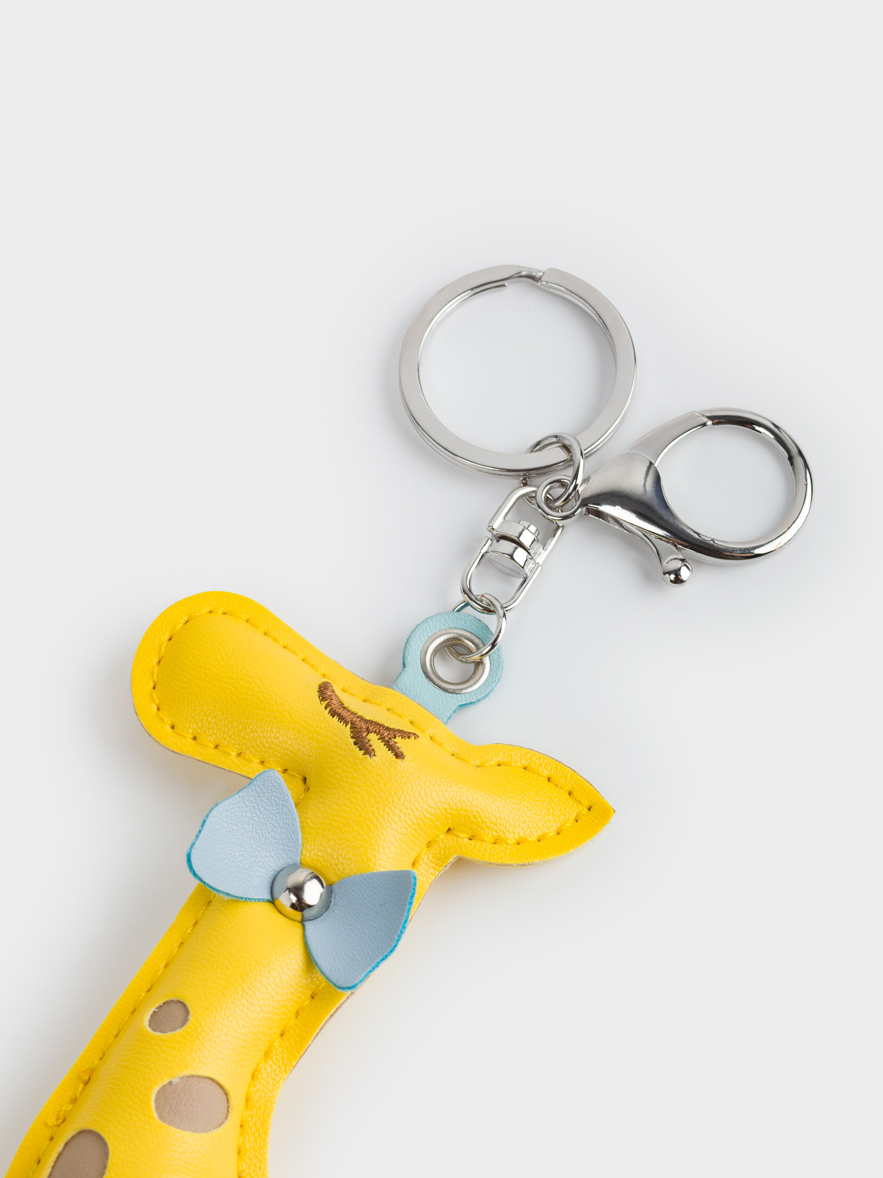 Keychain, 13 cm, polyurethane / metal, yellow, Giraffe, Giraffe, image-4