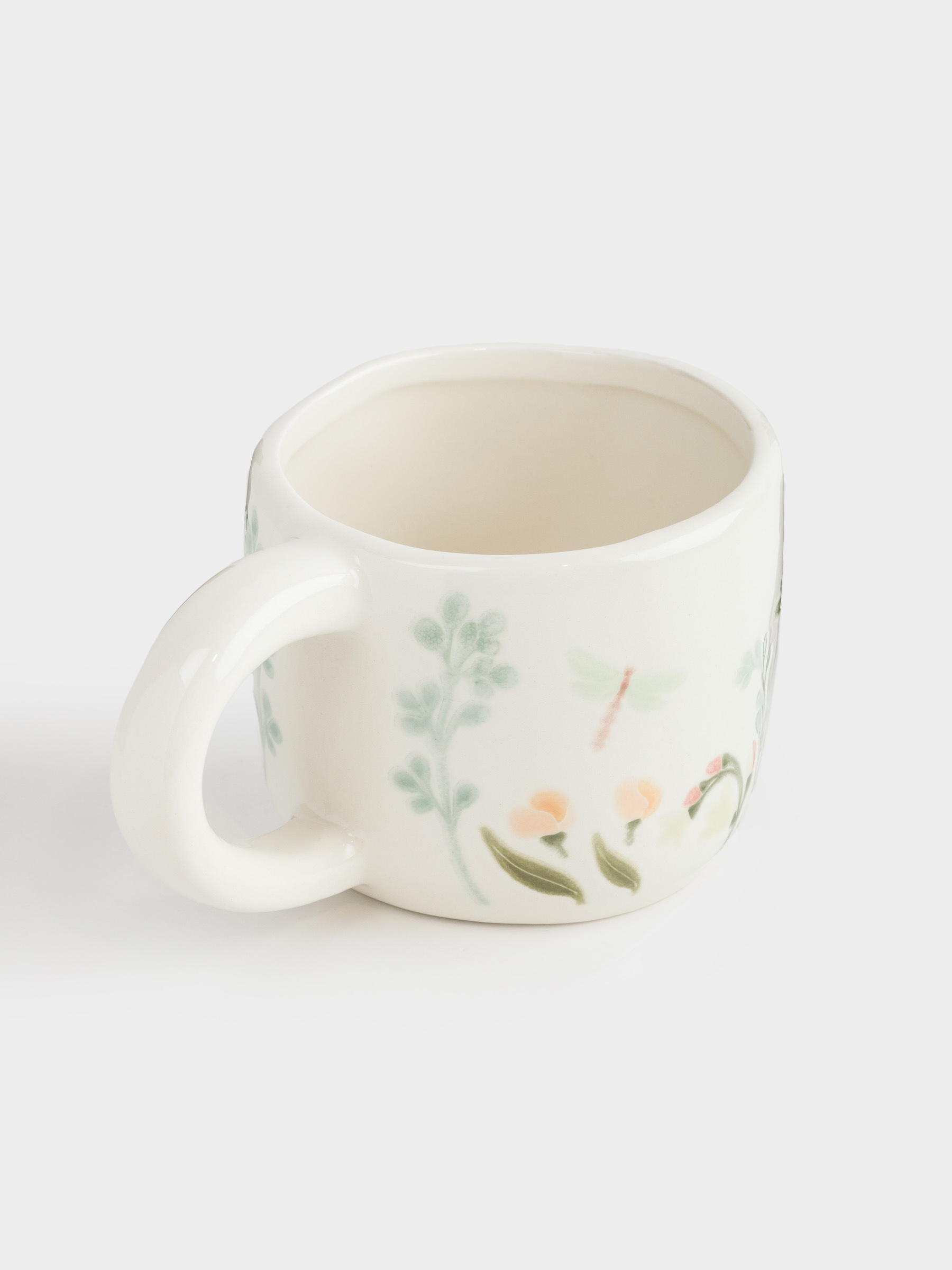 Mug, 350 ml, ceramic, milky, speckled, wildflowers, Meadow speckled, image-1