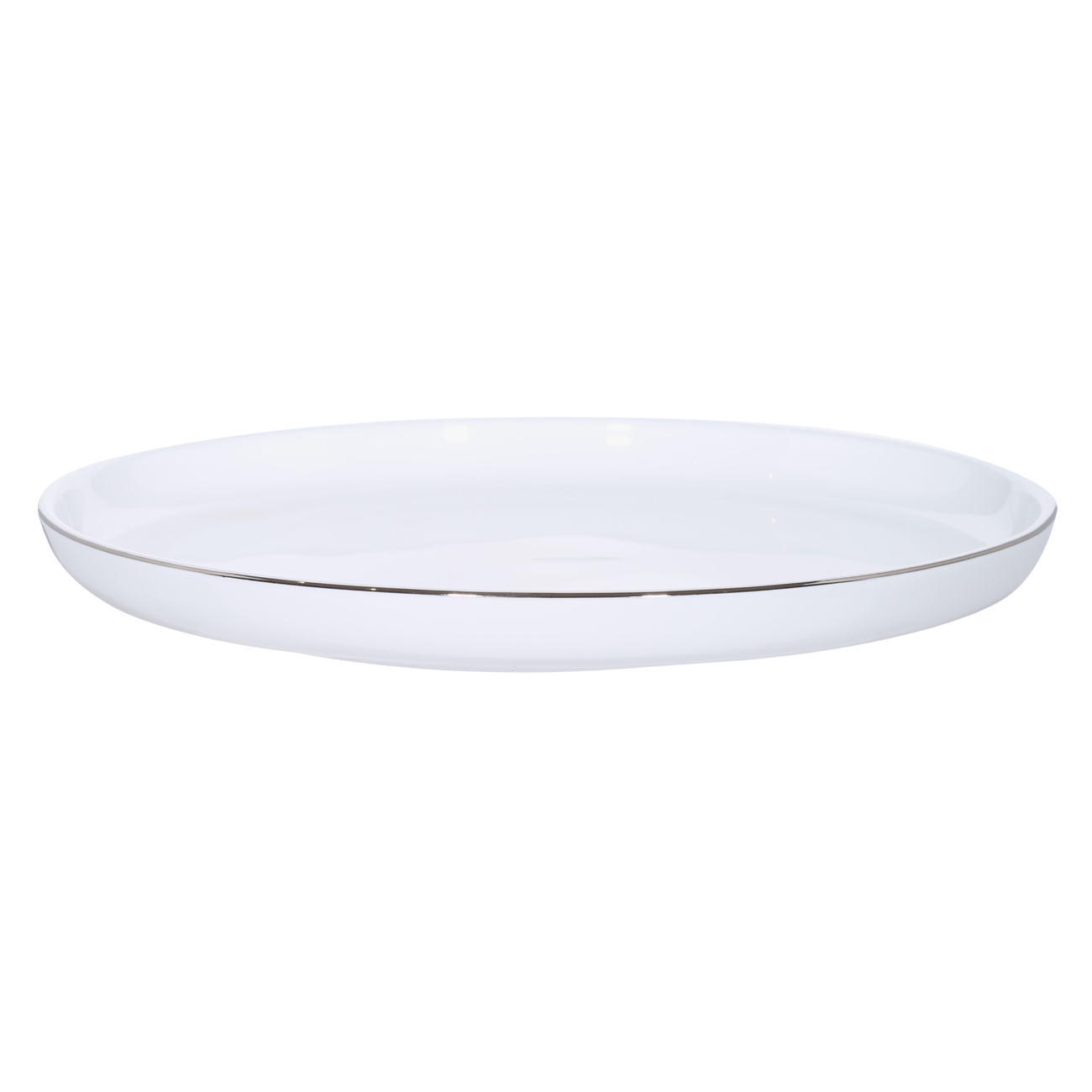 Dining set, 6 pers, 18 pr, porcelain F, white, Ideal silver
