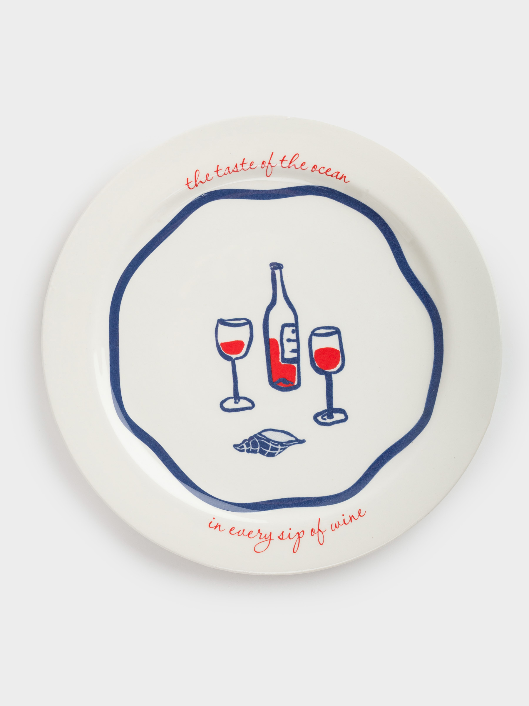 Dish, 20 cm, ceramic, dairy, Wine, Coral reef, image-0