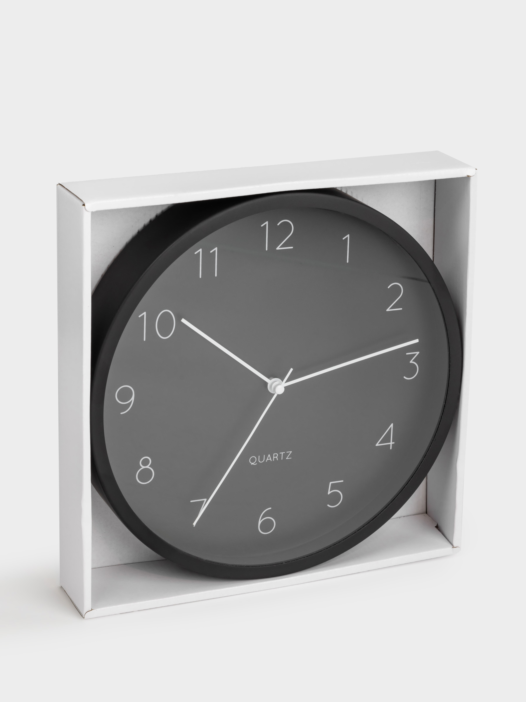 Wall clock, 25 cm, metal/glass, round, black, Dial, image-5