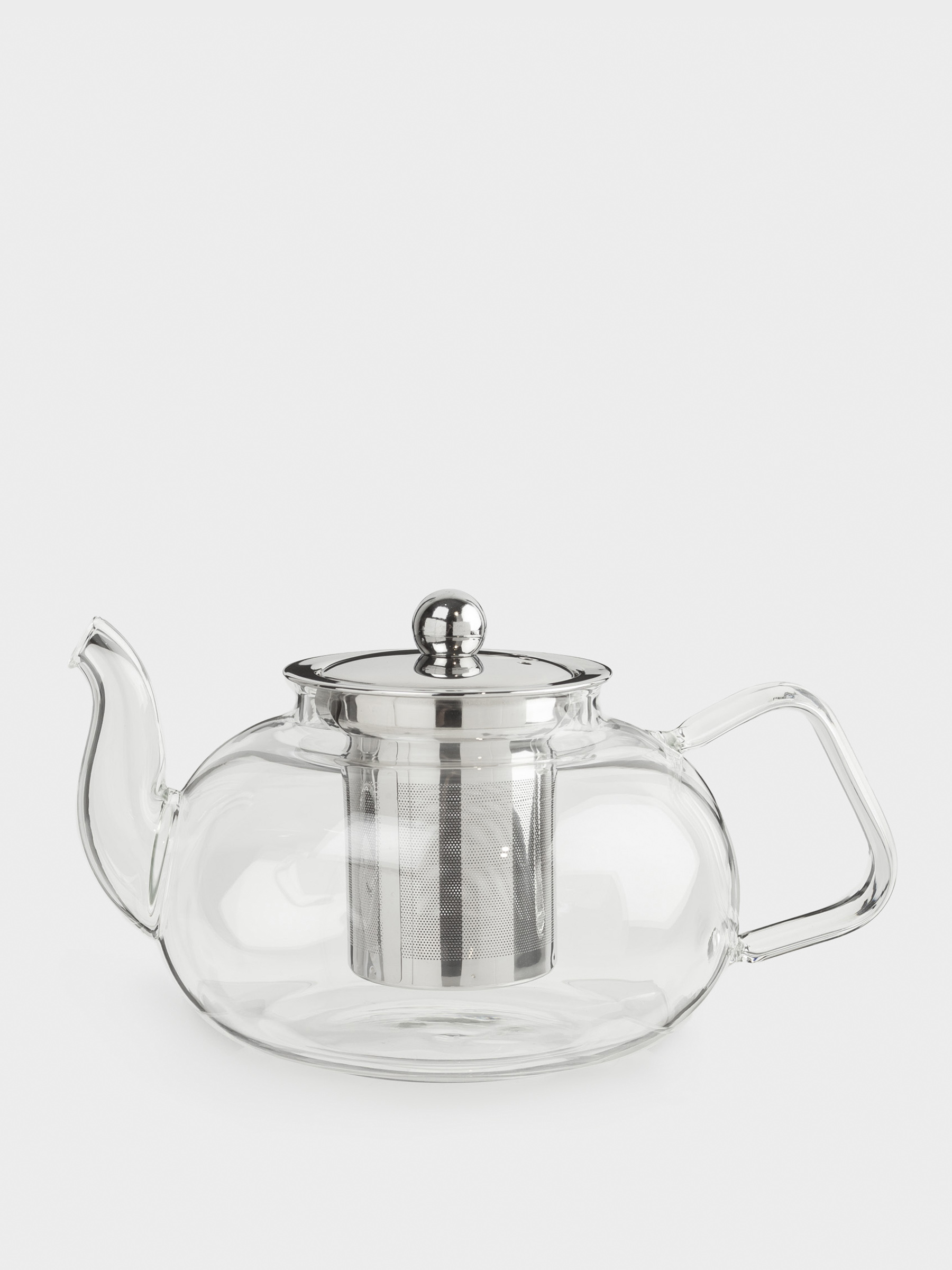 Teapot, 850 ml, B/steel glass, Classic, image-0