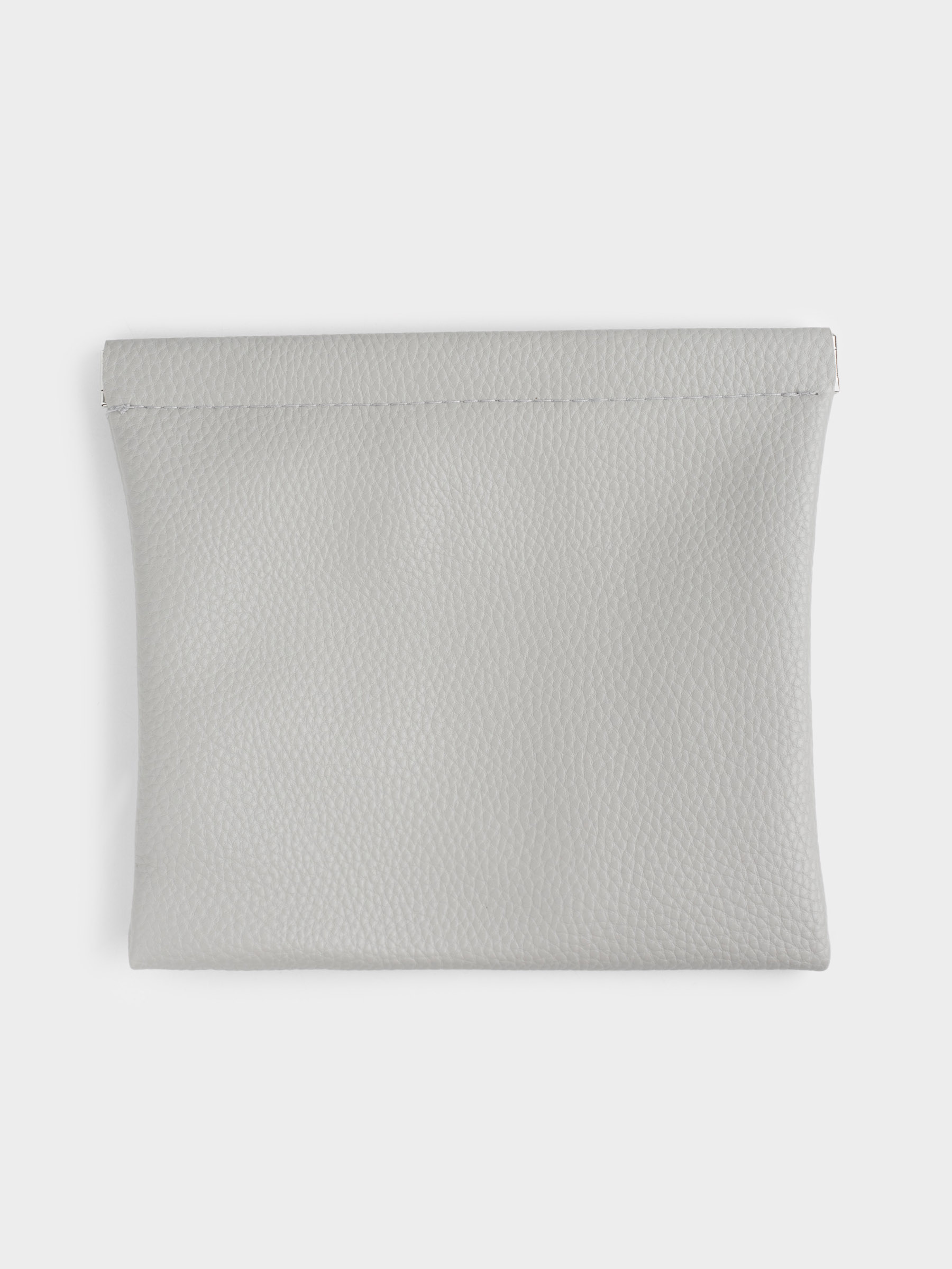 Cosmetic bag, 18x14 cm, with clip, polyurethane, grey, Memo, image-1