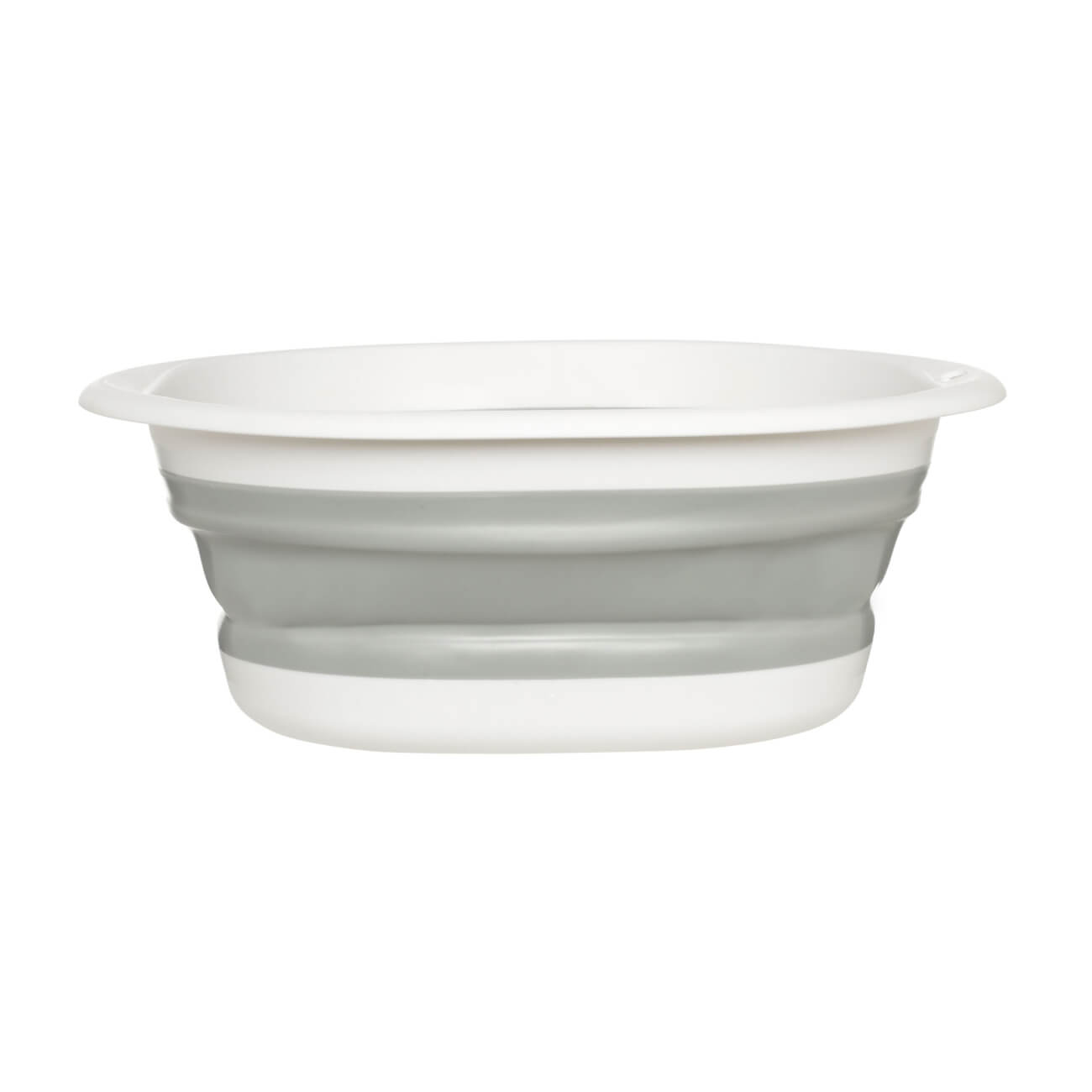 Folding basin, 5 l, plastic / rubber, grey, Foldaway