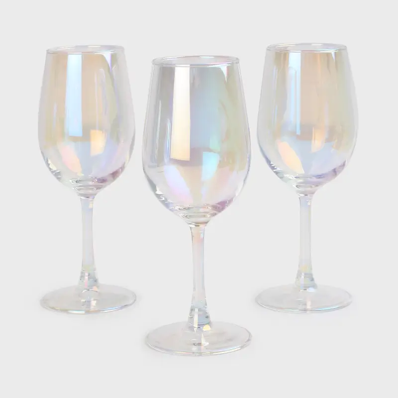 White wine glass, 320 ml, 6 pcs, glass, mother of pearl, Floyd polar ,image-0