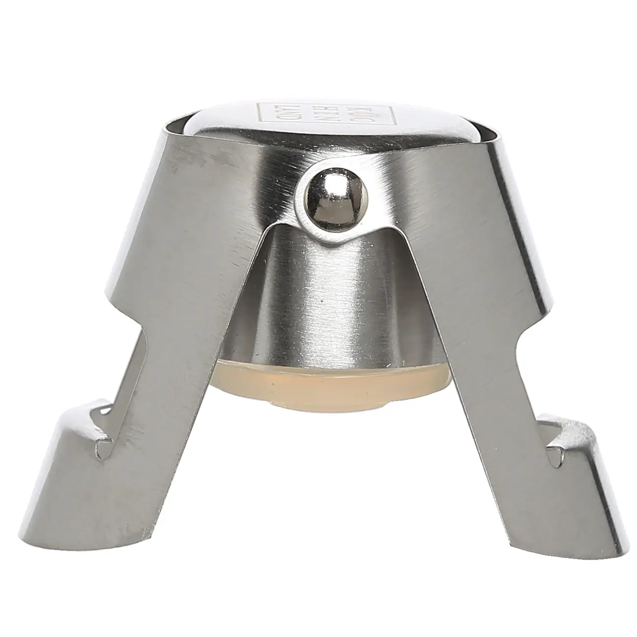 Champagne bottle stopper, 6 cm, metal, silver, Bar, image-0