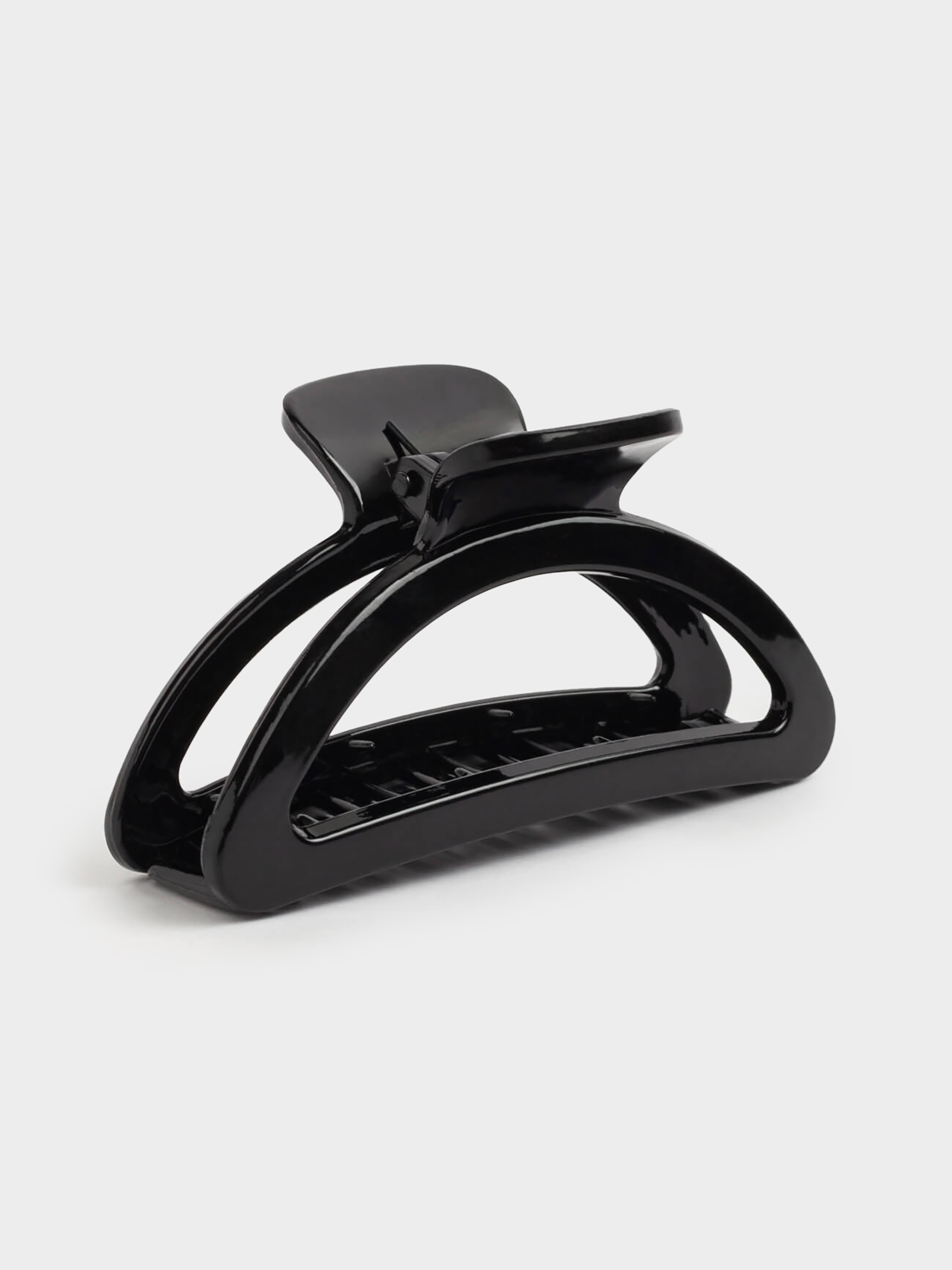 Hair clip, 9 cm, plastic, black, Crab, Basic