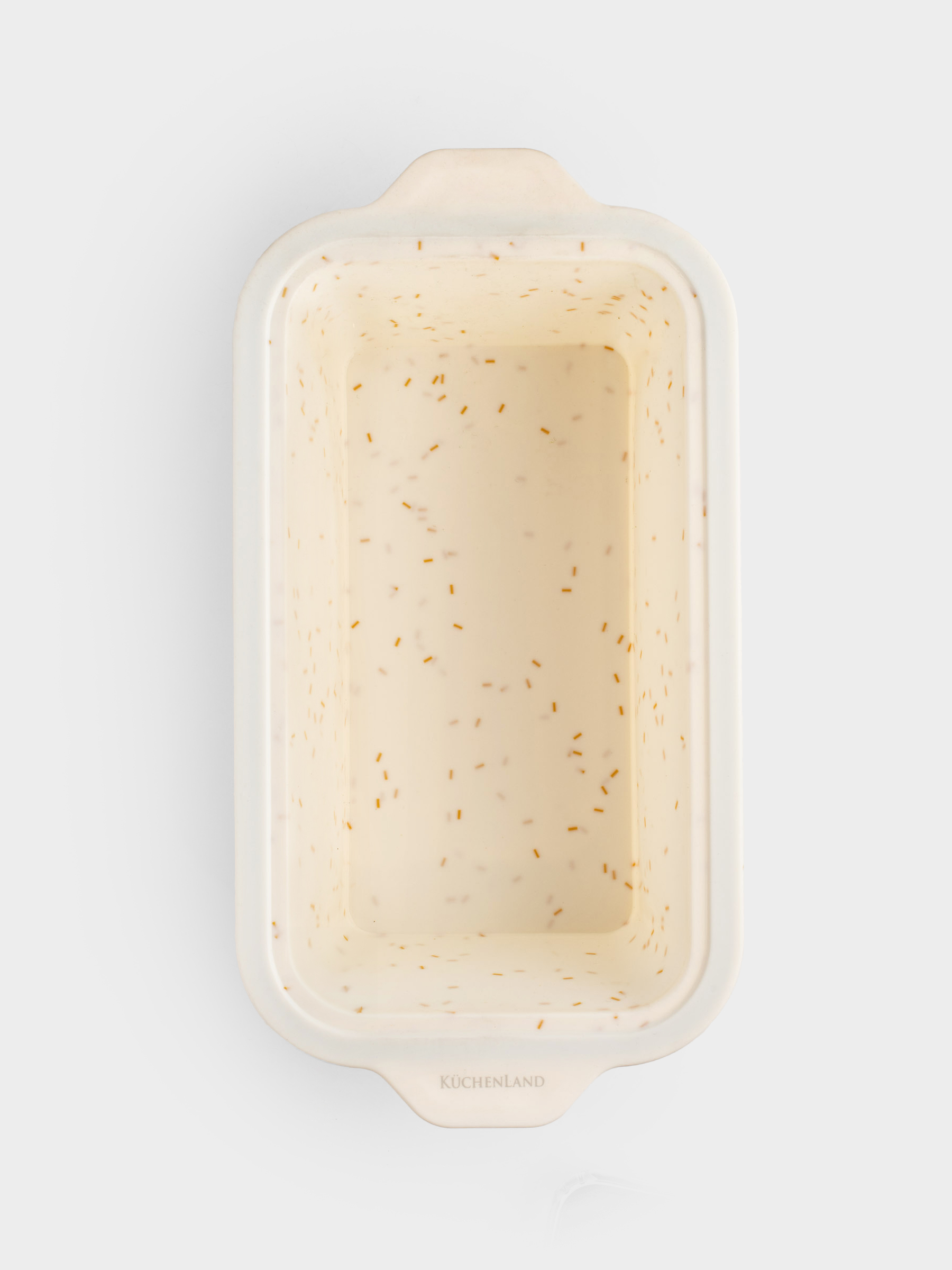 Baking dish, 28x14 cm, silicone / steel, rectangular, milk, speckled, Bakery speckled, image-6