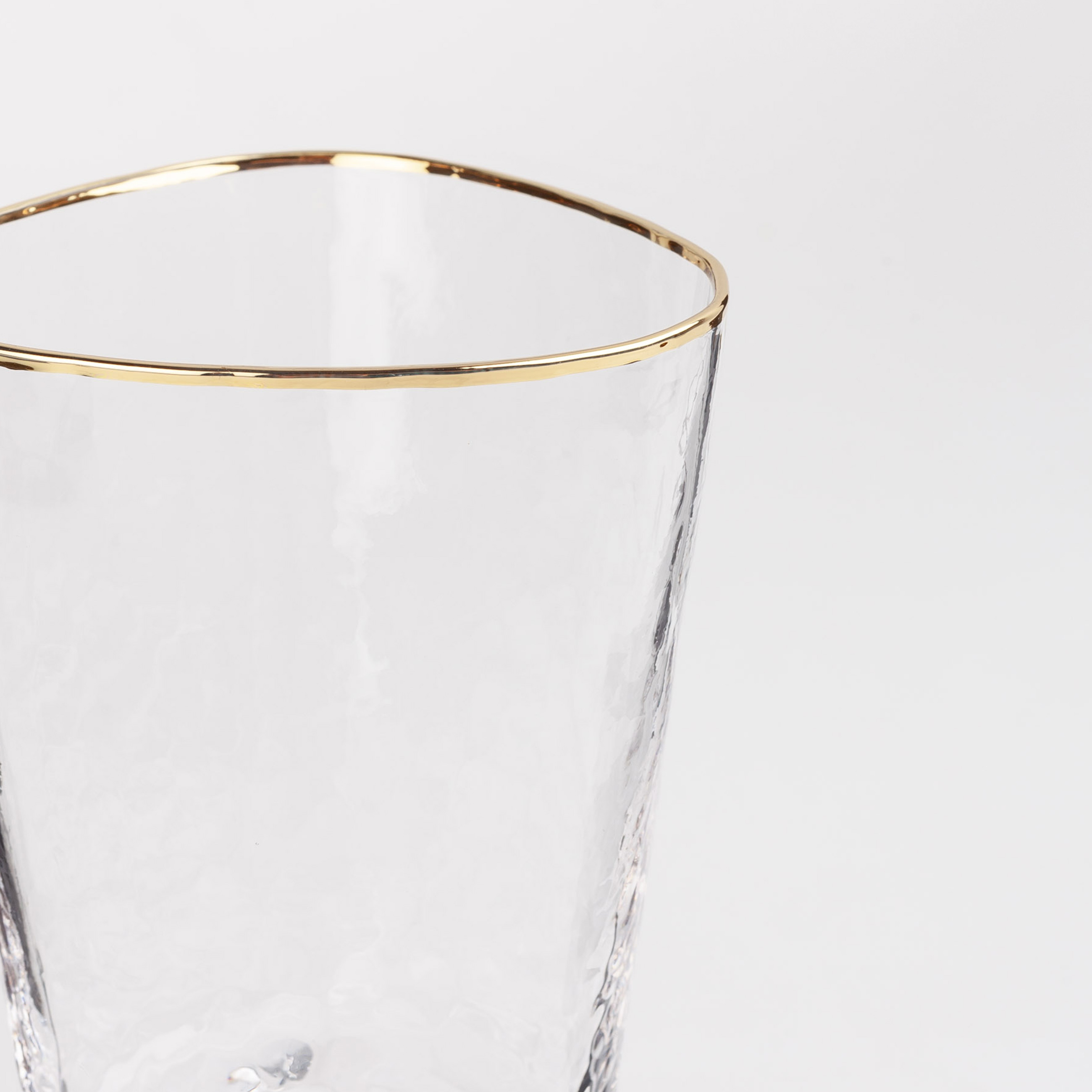 Drinking glass, 300 ml, 2 pcs, glass, with golden edging, Triangle Gold, image-4