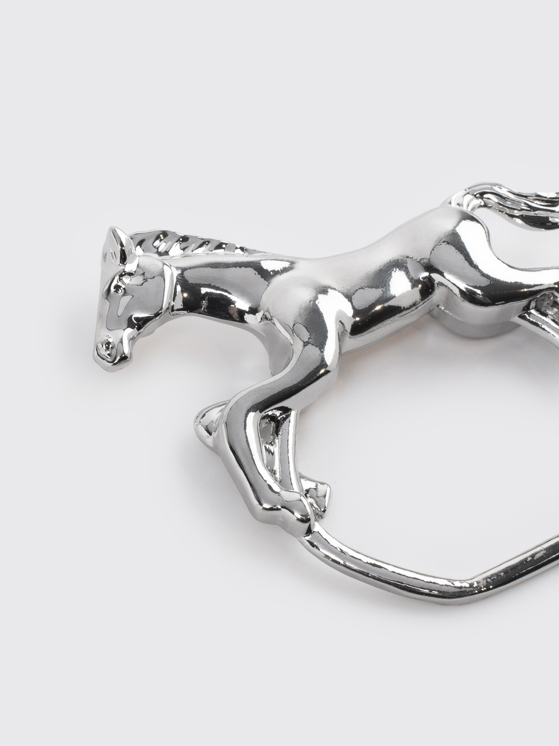 Napkin ring, 7 cm, metal, silver, Horse, Horse silver, image-1