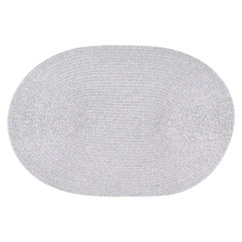 Napkin for appliances, 30x45 cm, polyester, oval, silver, Rotary shine