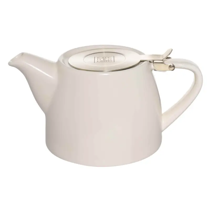 Teapot, 500 ml, ceramic / steel, milky-golden, Kettle ceramo