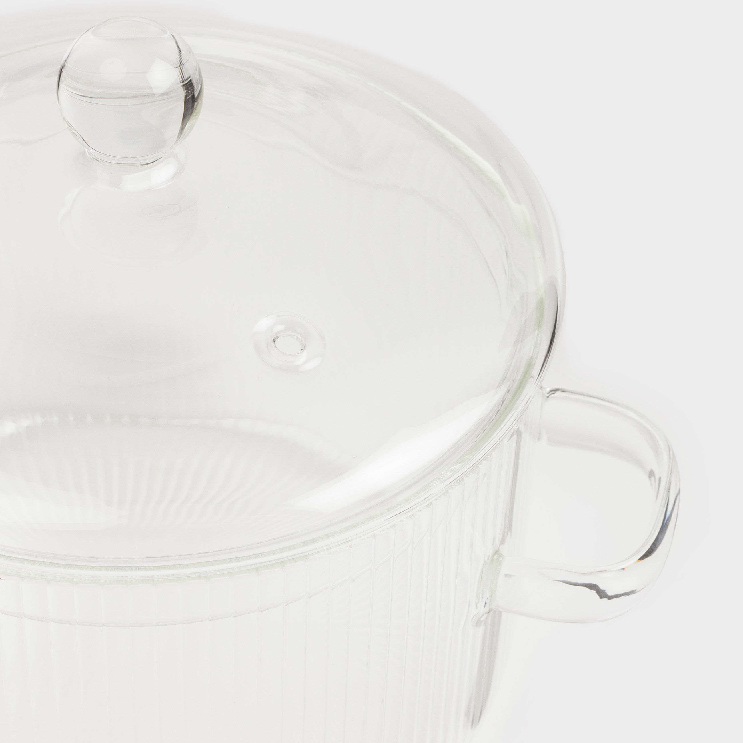 Pot, 16 cm, 1,7 l, with lid, glass B, Ribby