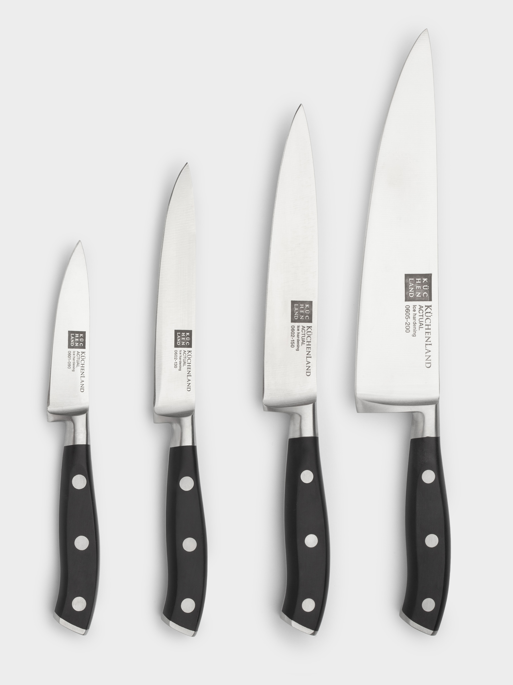 Knife set, 4 pr, steel / plastic, Actual, image-0