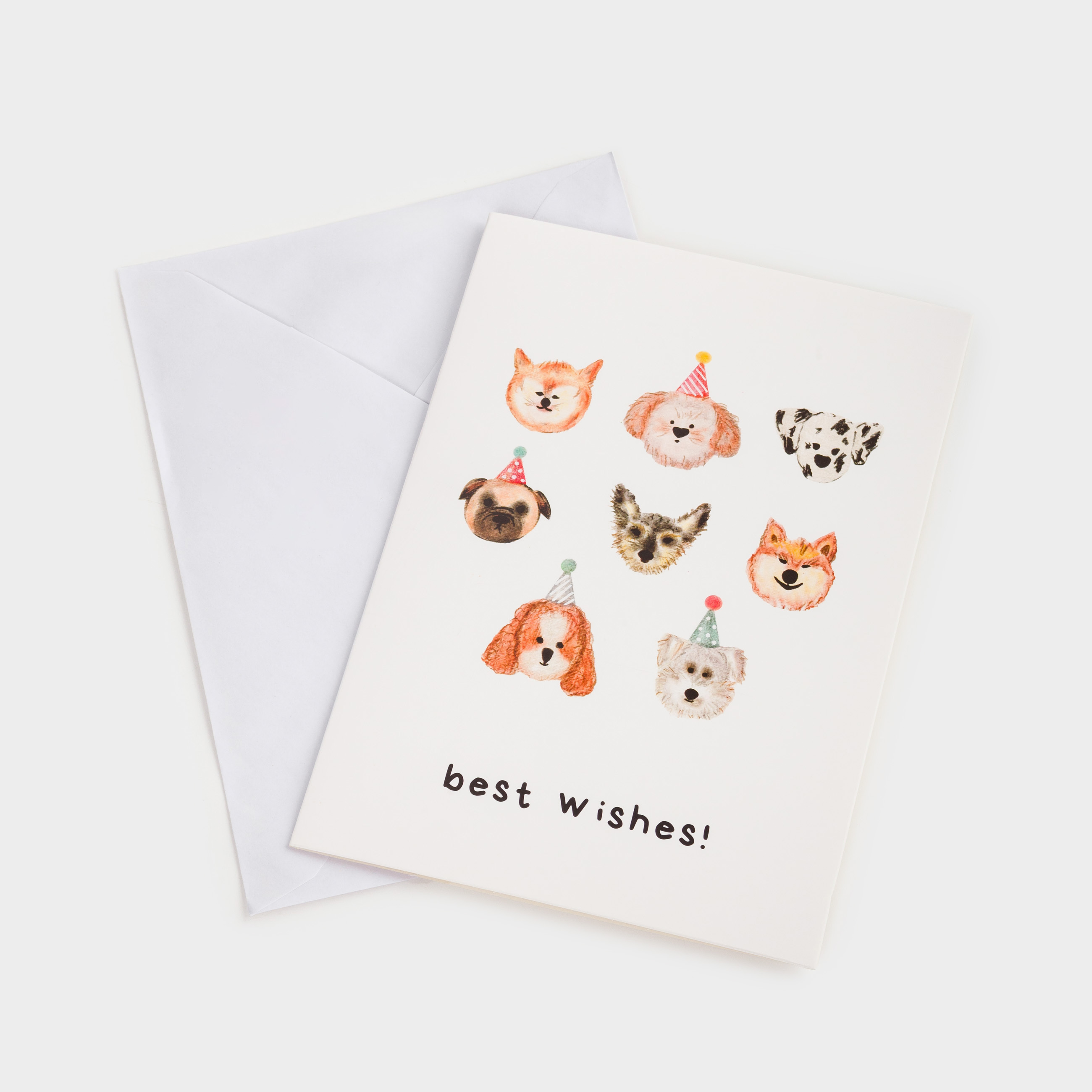 Gift envelope, 12x17 cm, paper, grey, Dogs, Birthday, image-6