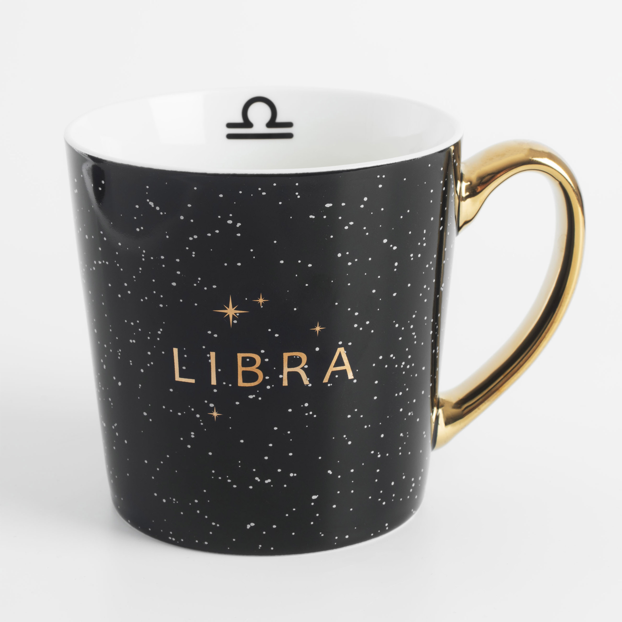 Mug, 500 ml, porcelain N, black, Scales, Zodiac, image-0