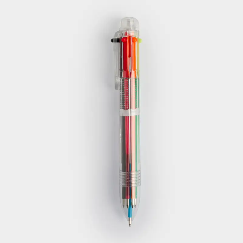 Ballpoint pen, multicolor, 14 cm, 6 colors, plastic, Draw ,image-0